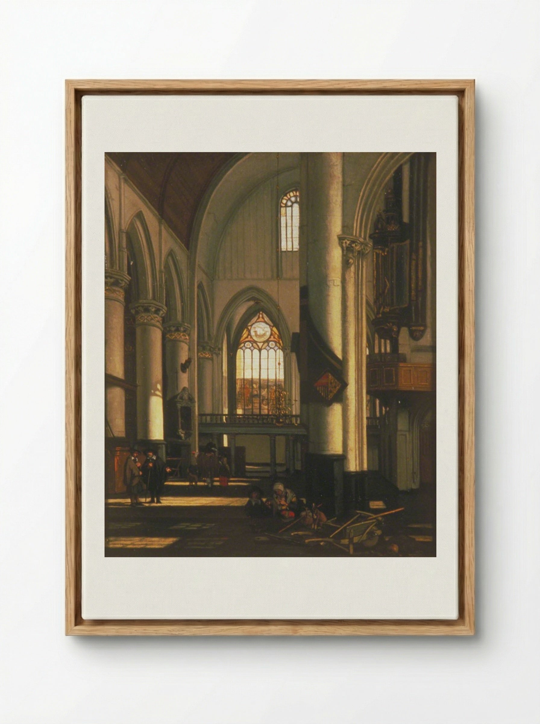 Interior of a Church - Emanuel de Witte - Framed Canvas Wood