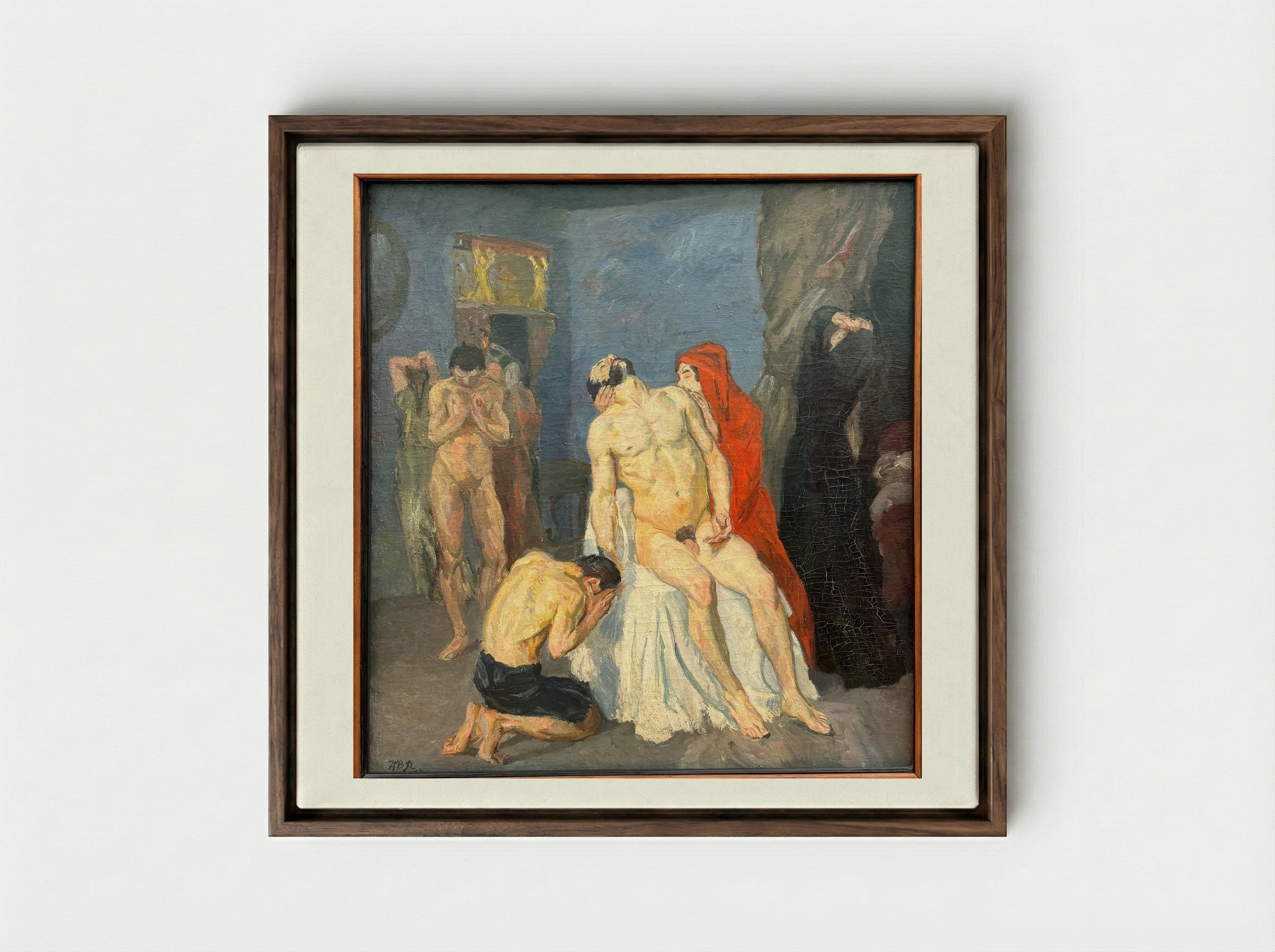 The Duchess - Max Beckmann - Framed Canvas Dark Wood