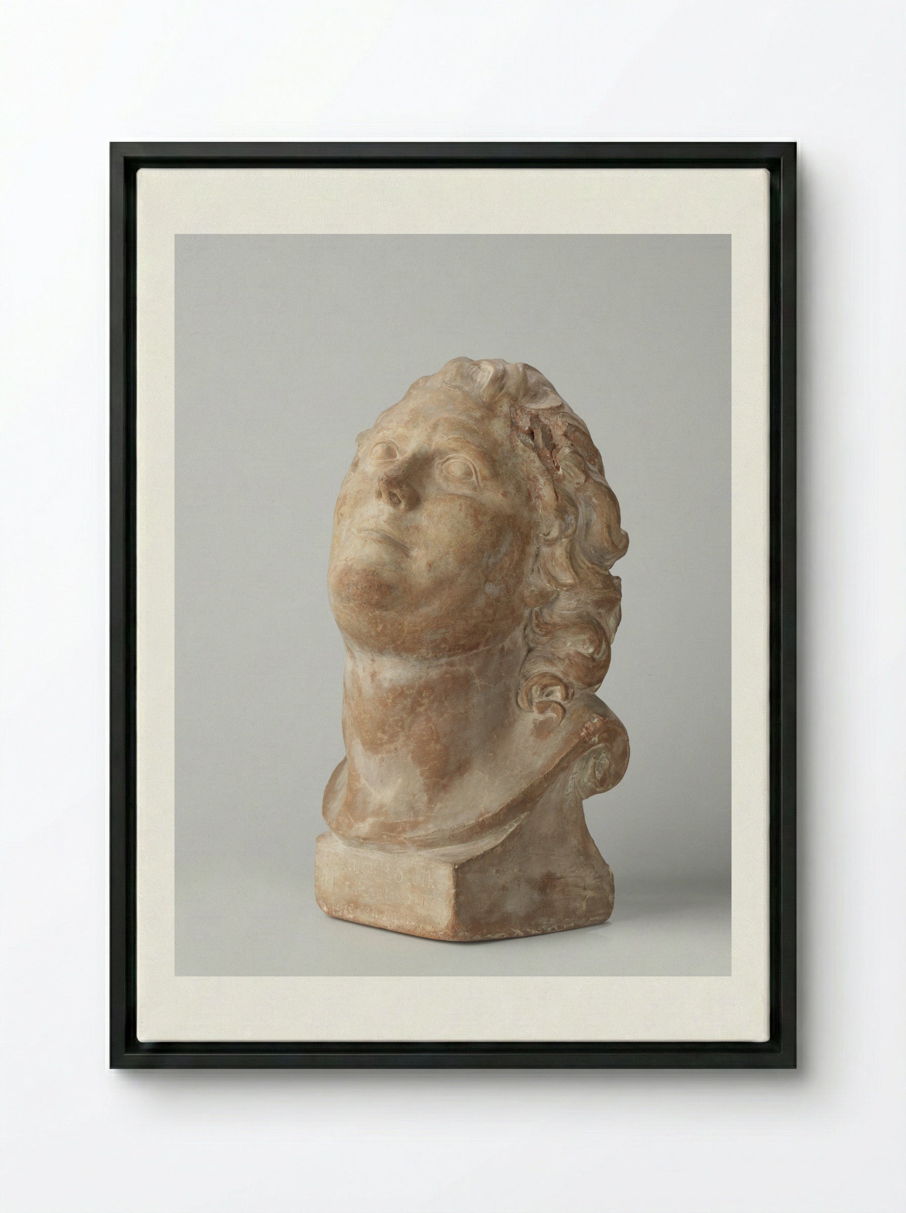Portret van Johann Hinrich Pratje - Jan Stolker - Framed Canvas Black