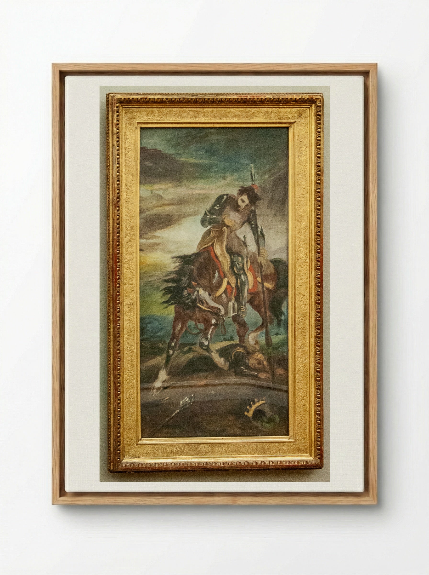 King Rodrigo - Eugène Delacroix - Framed Canvas Wood