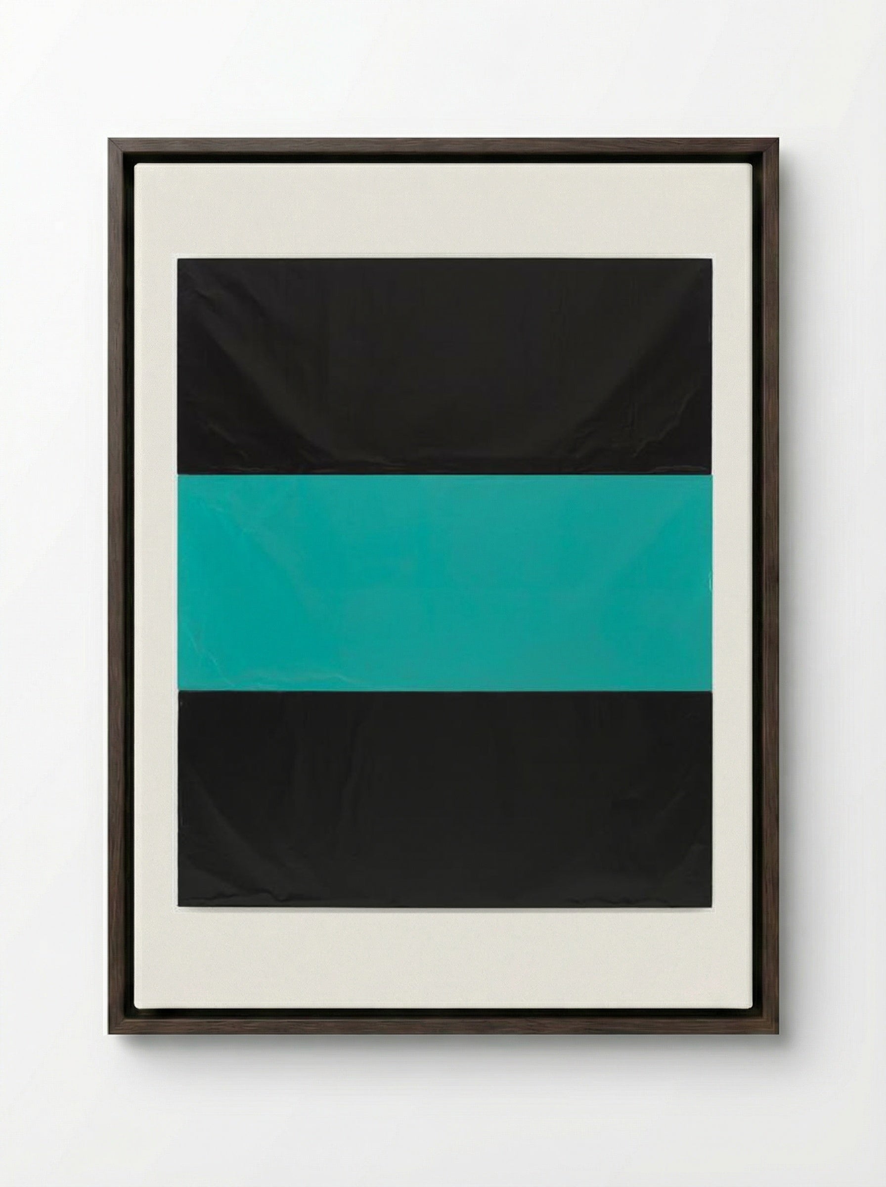 Untitled (Abstract Grid) - Günther Förg - Framed Canvas Dark Wood