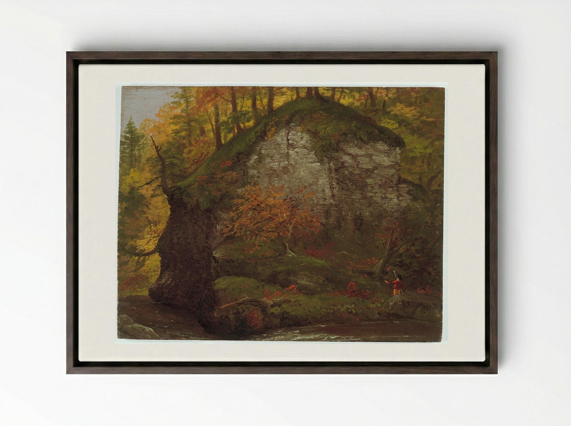 Watkins Glen - Thomas Cole - Framed Canvas Dark Wood