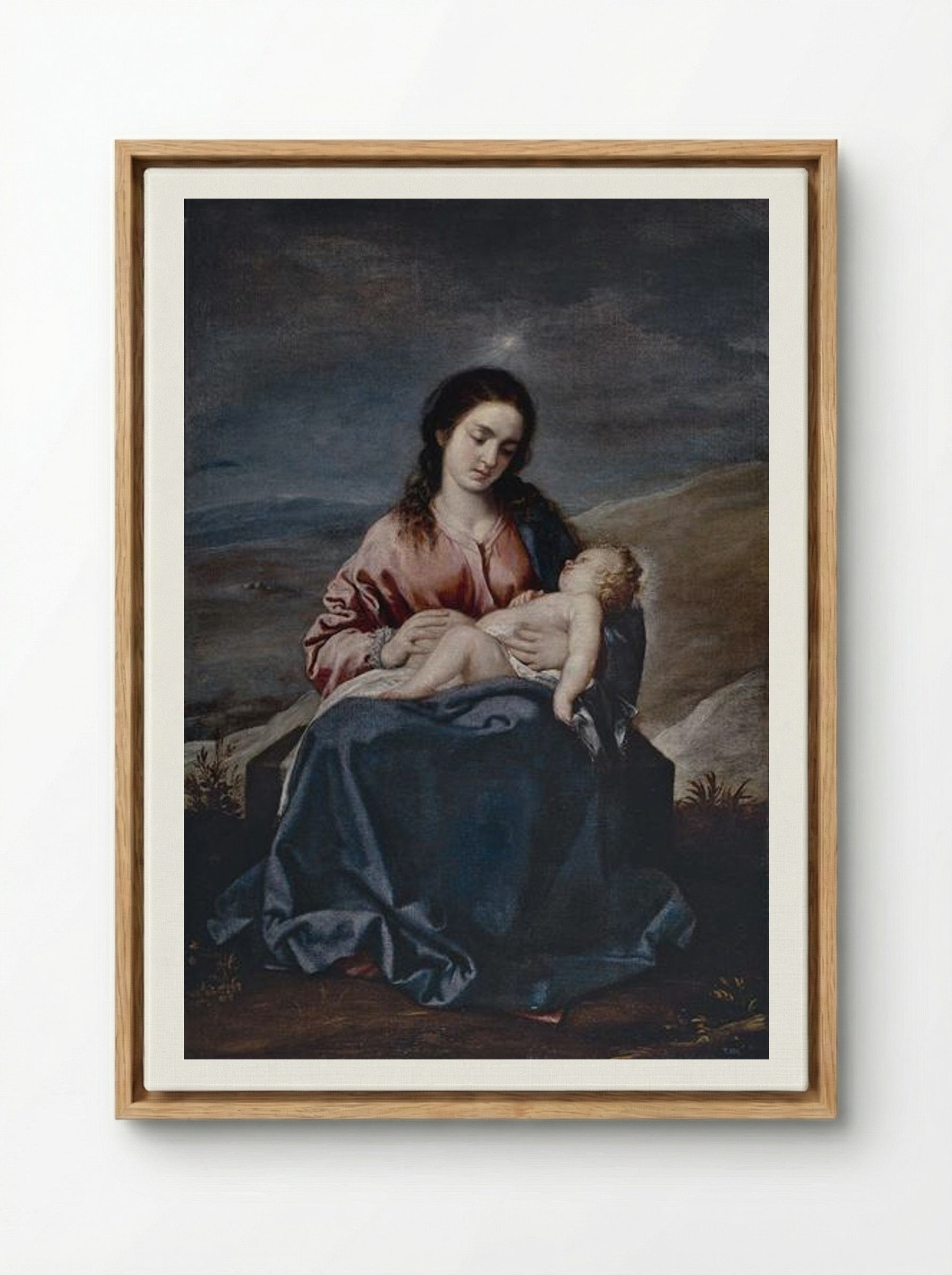 The Virgin and Child - Alonso Cano - Framed Canvas Wood