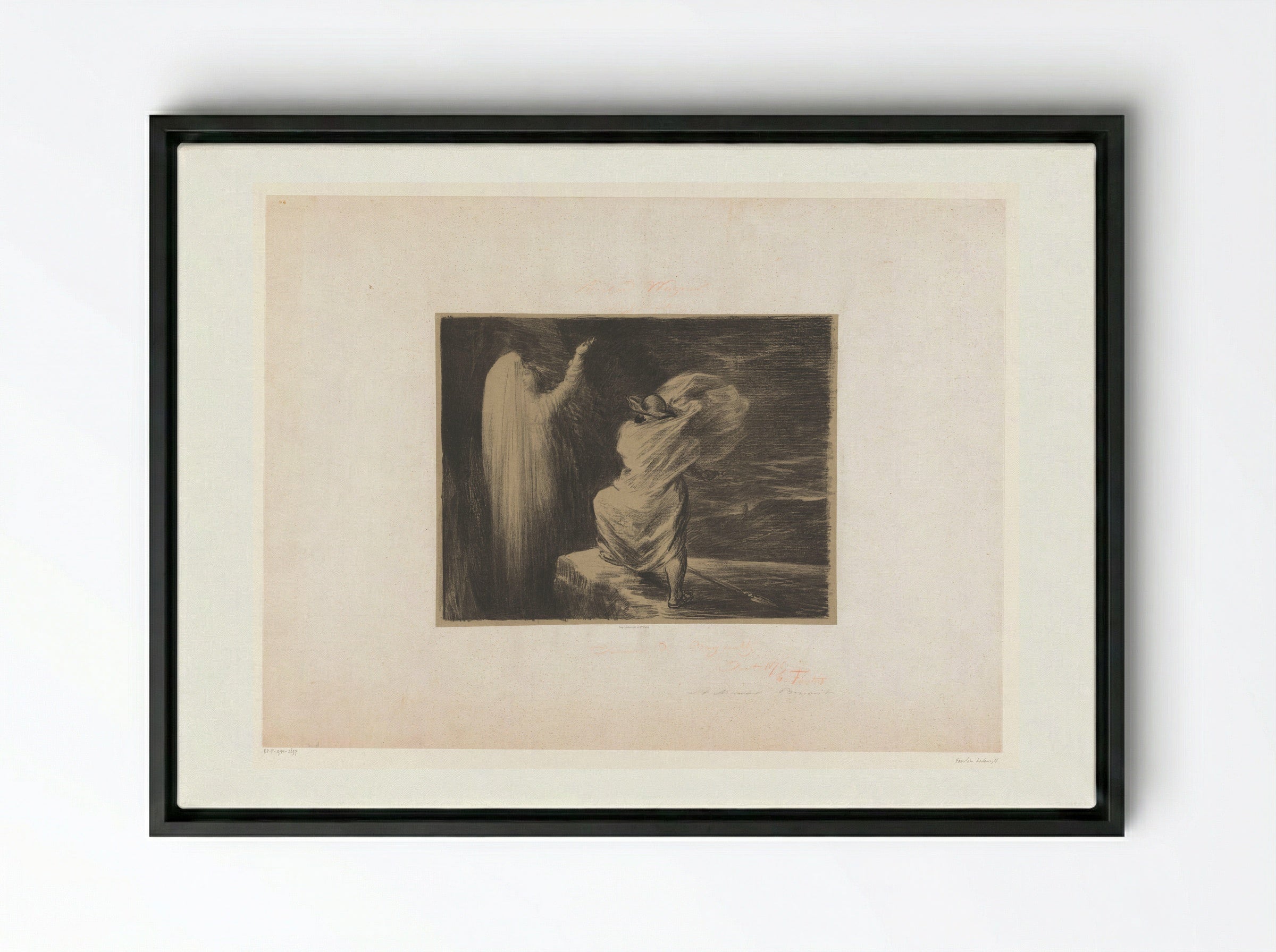 Wotan Summons Erda - Henri Fantin-Latour - Framed Canvas Black