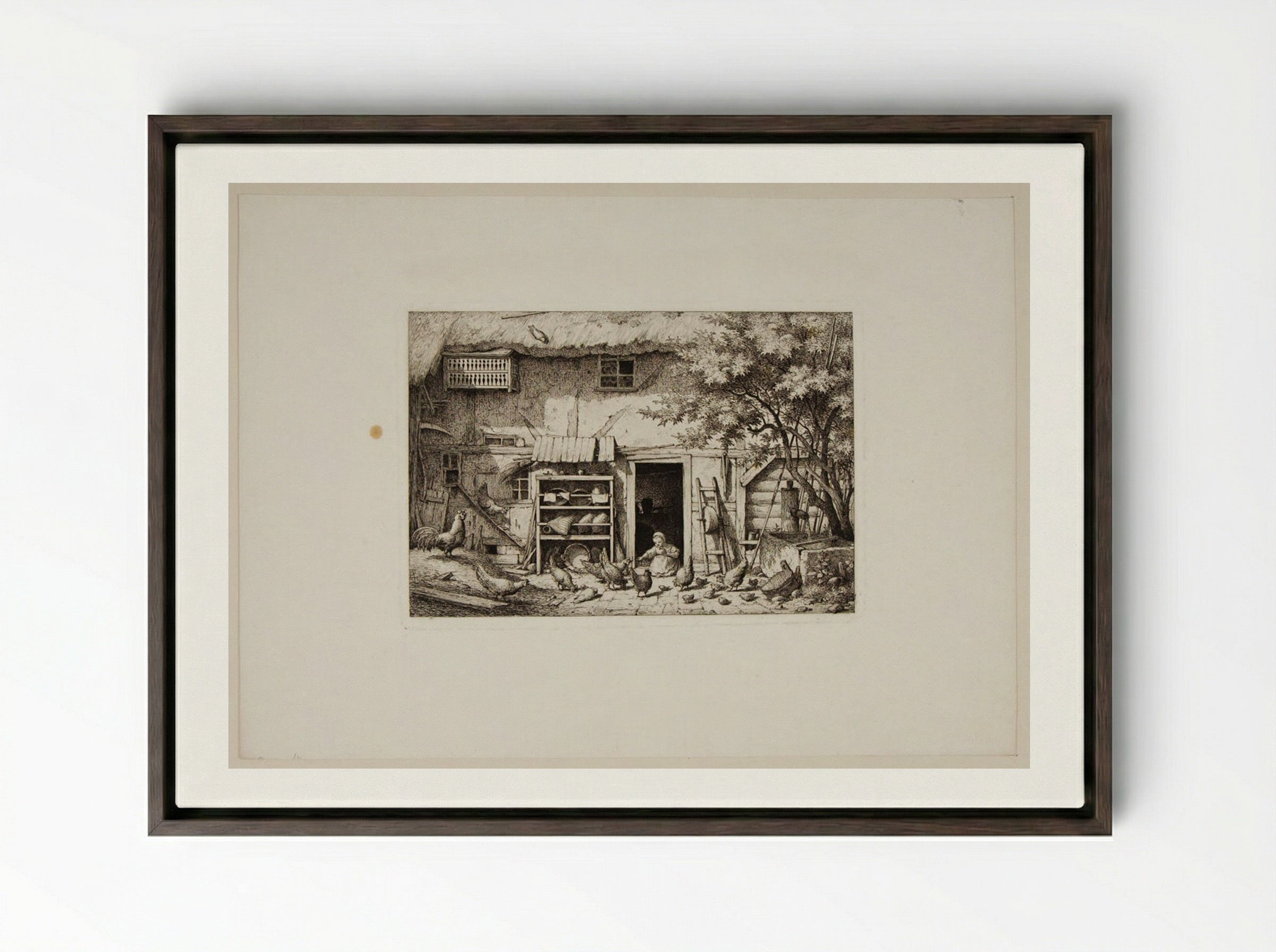 Cottage Door - Otto Wagner - Framed Canvas Dark Wood