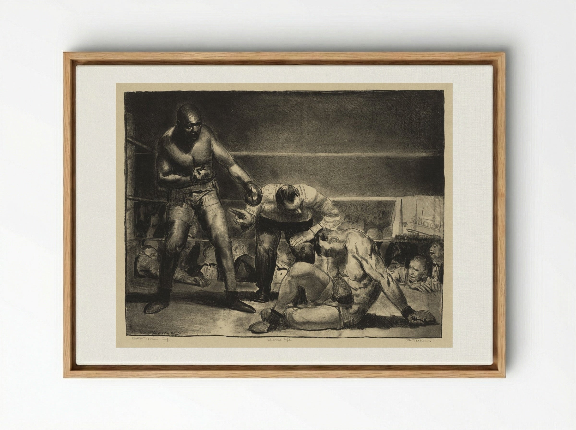 The White Hope - George Bellows - Framed Canvas Wood