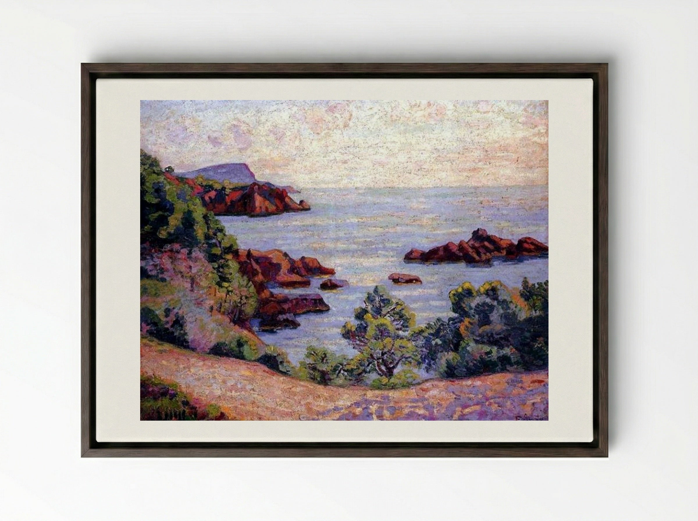 Paysage du Midi - Armand Guillaumin - Framed Canvas Dark Wood