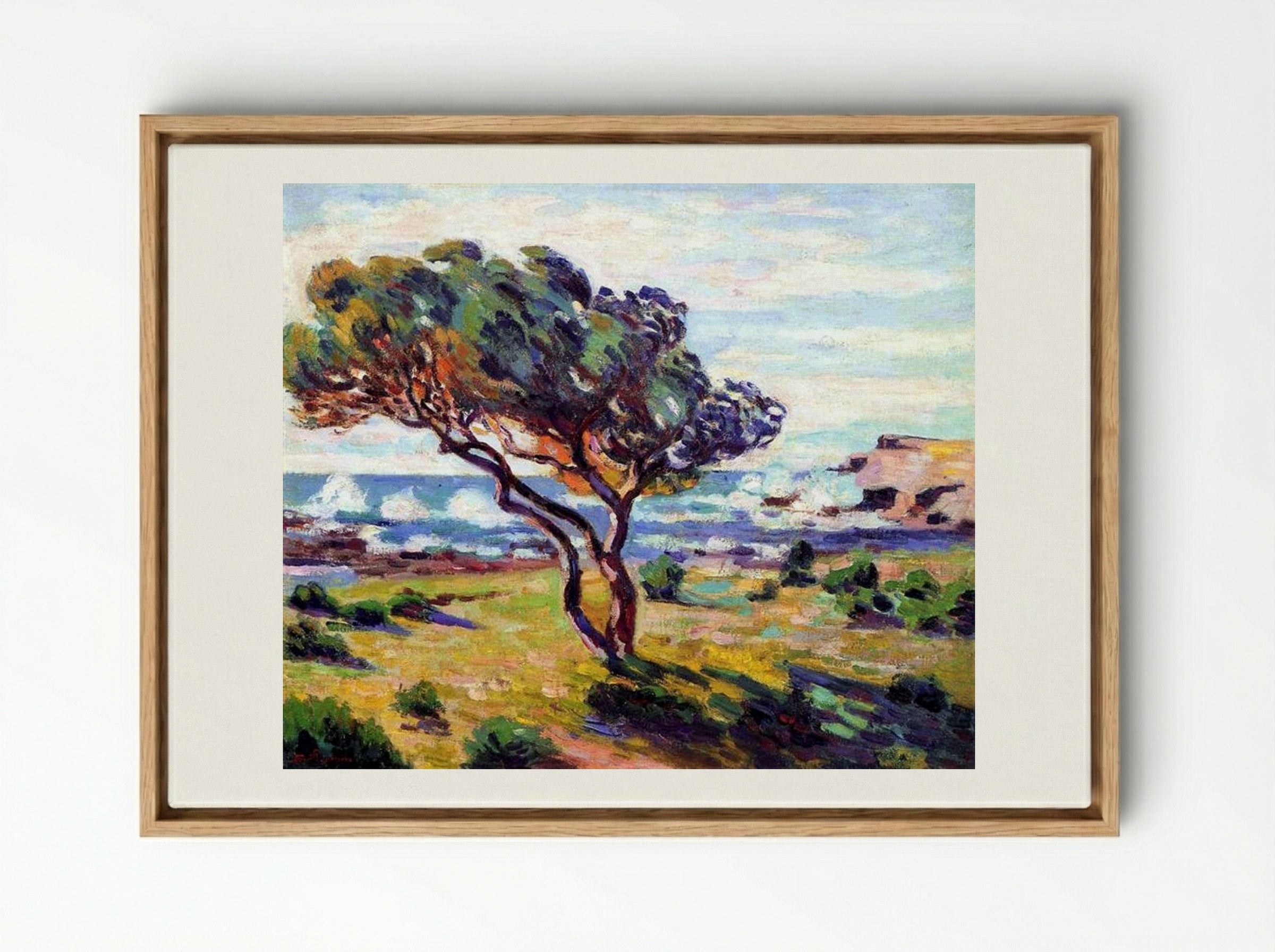 Rafales de vent, Le Brusc - Armand Guillaumin - Framed Canvas Wood