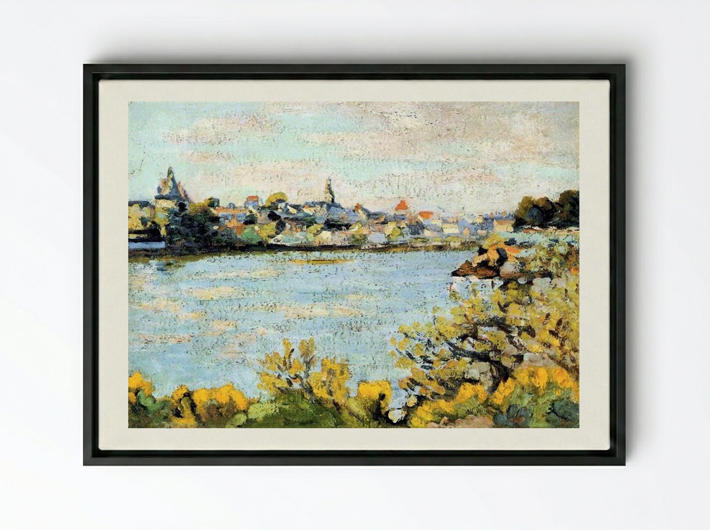 Le Pornic - Armand Guillaumin - Framed Canvas Black