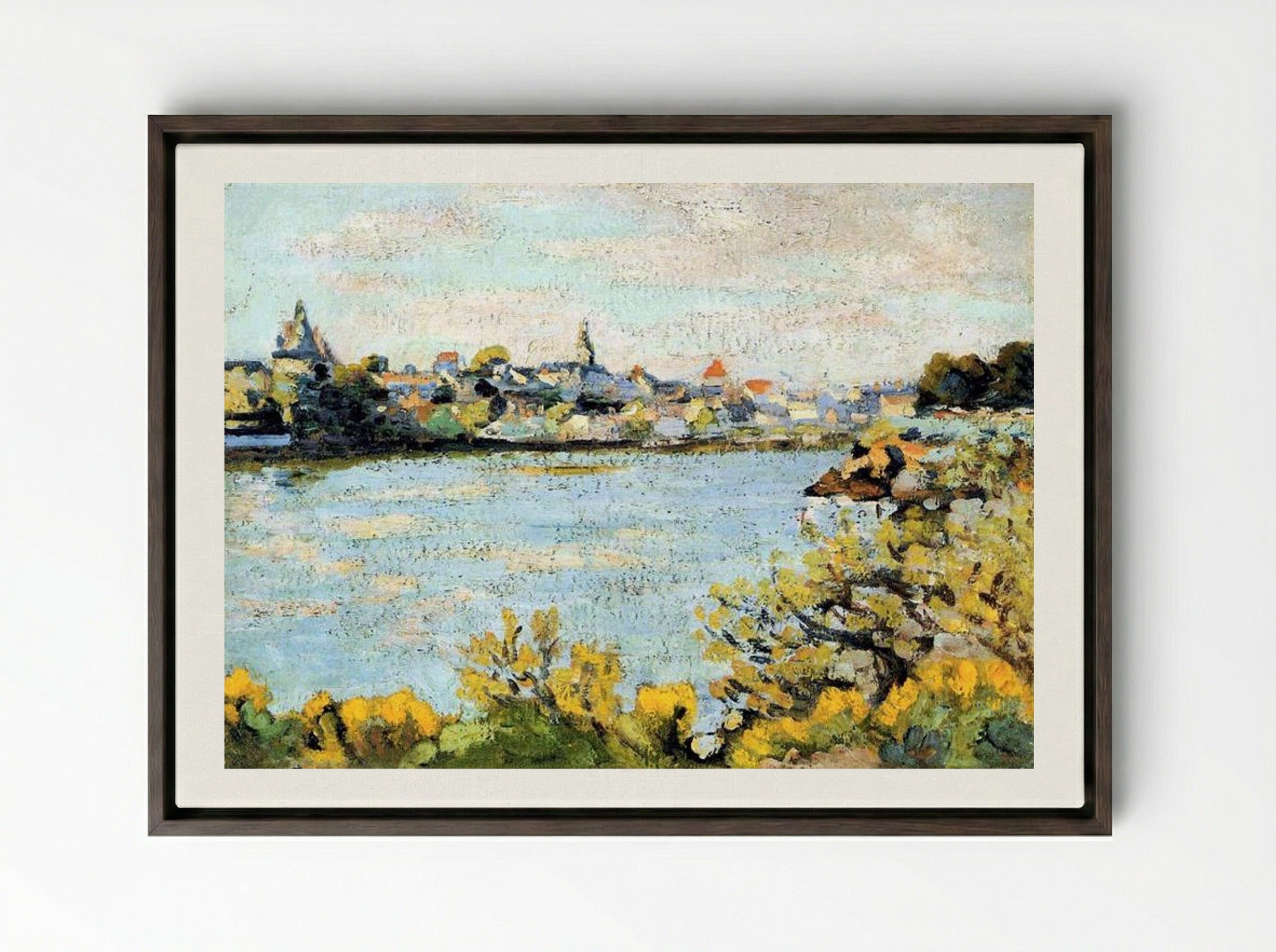 Le Pornic - Armand Guillaumin - Framed Canvas Dark Wood