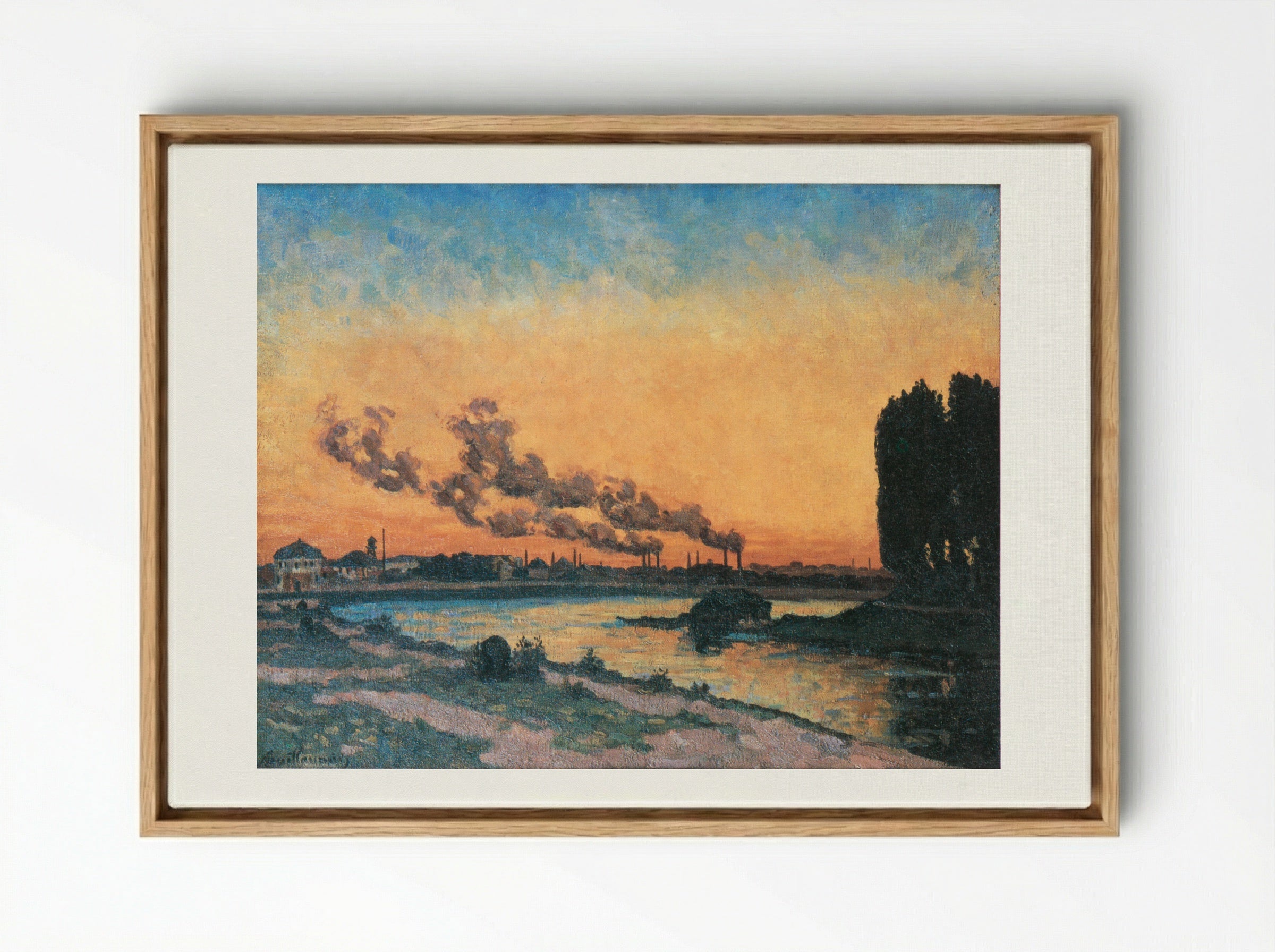 Sunset at Ivry - Armand Guillaumin - Framed Canvas Wood