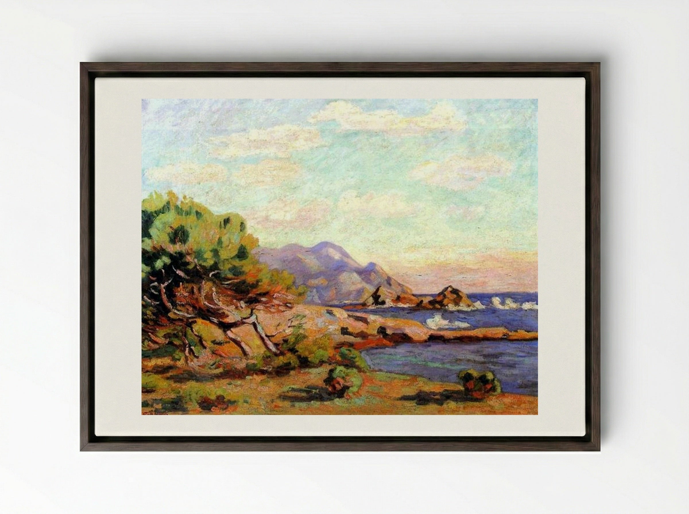 La Pointe du Lou Gaou - Armand Guillaumin - Framed Canvas Dark Wood