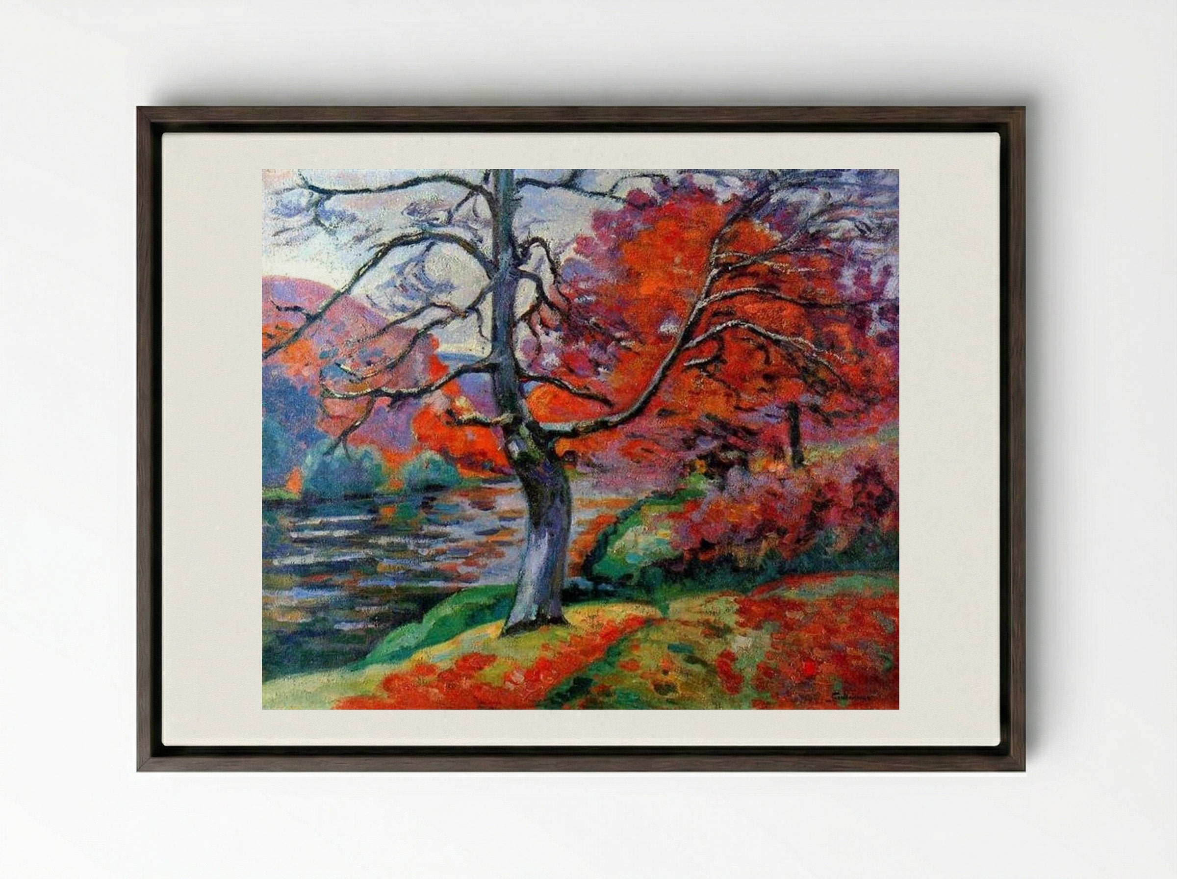 Echo Rock - Armand Guillaumin - Framed Canvas Dark Wood