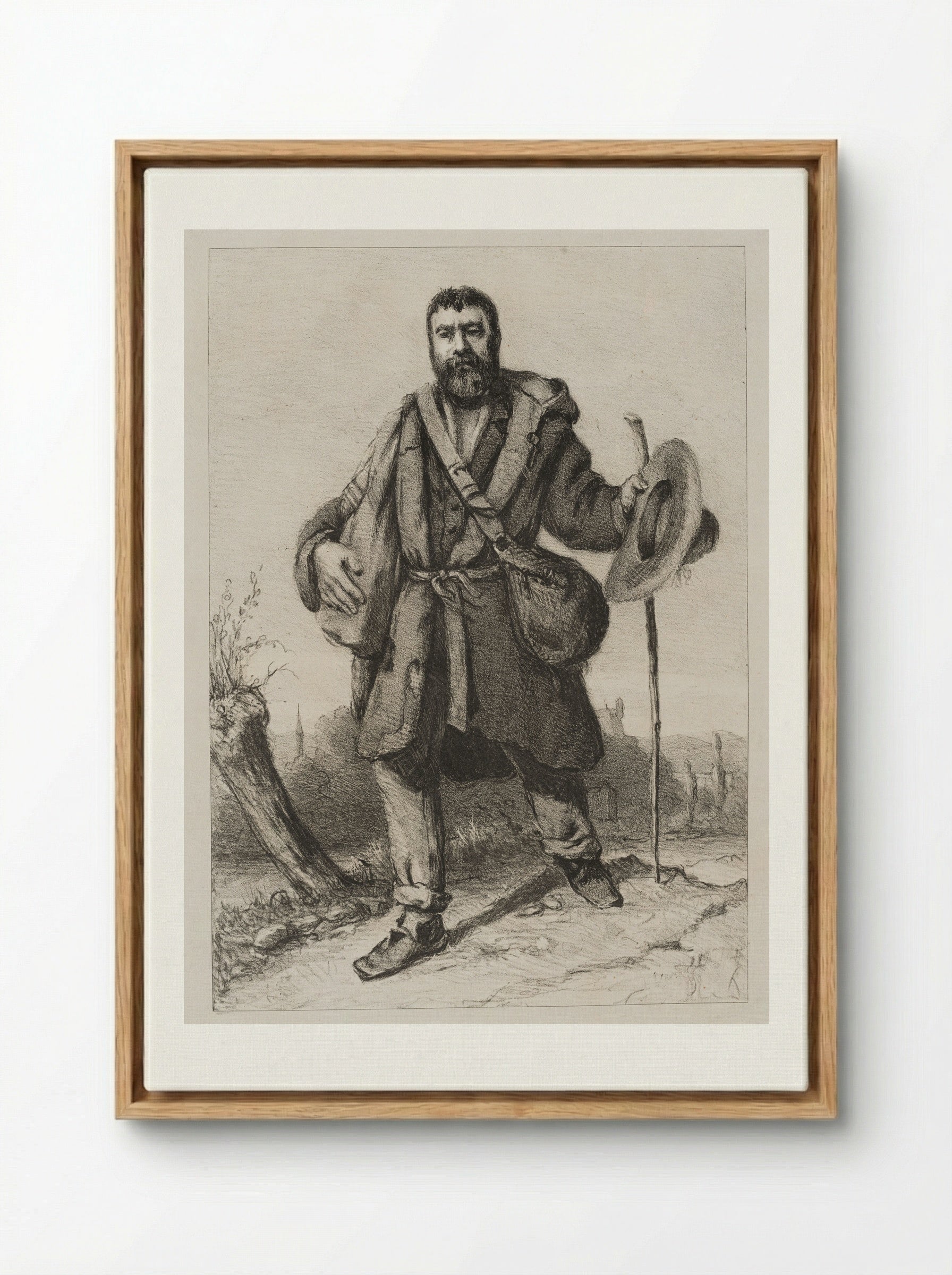 The Apostle Jean Journet - Gustave Courbet - Framed Canvas Wood
