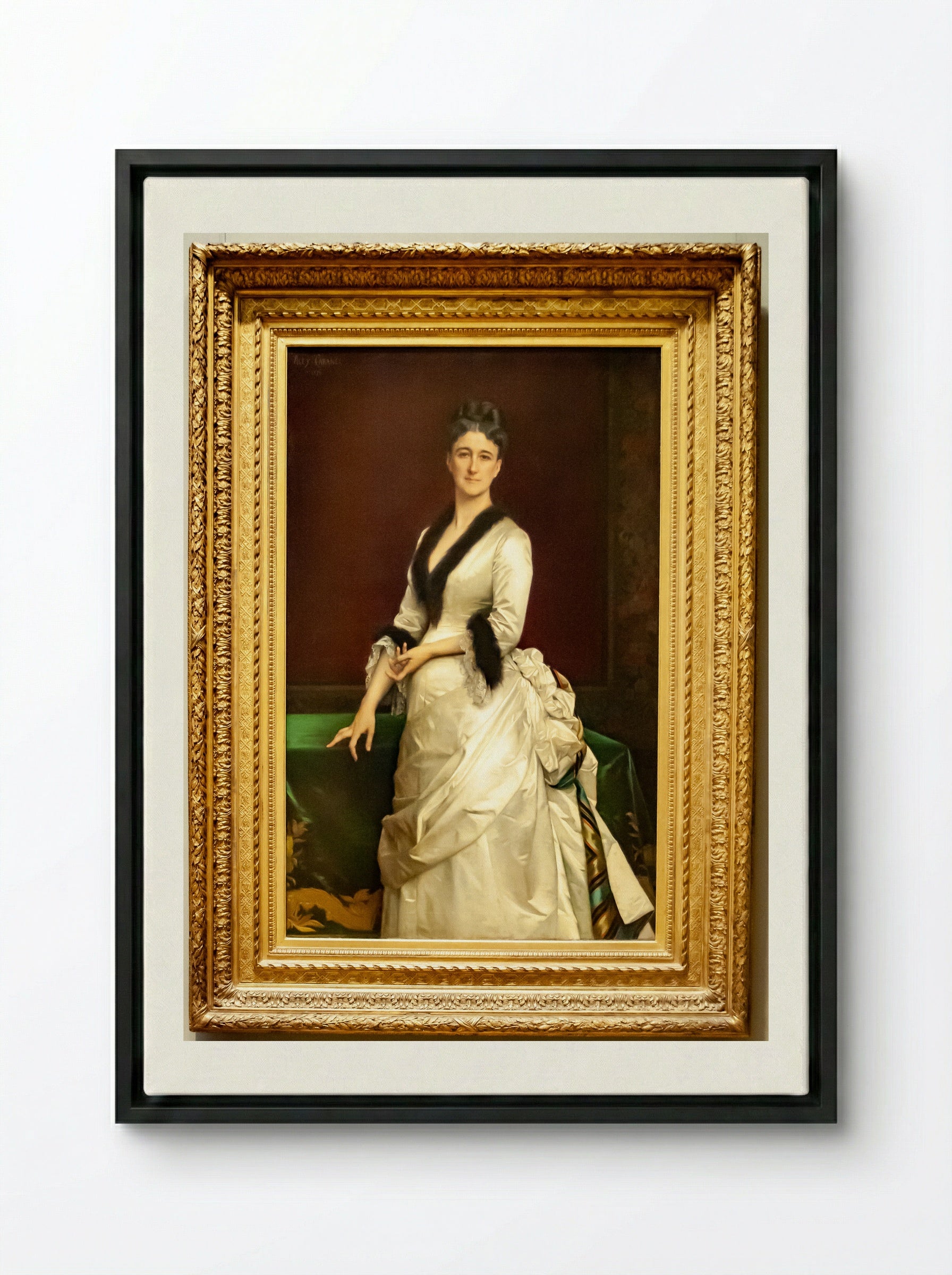 Catharine Lorillard Wolfe - Alexandre Cabanel - Framed Canvas Black