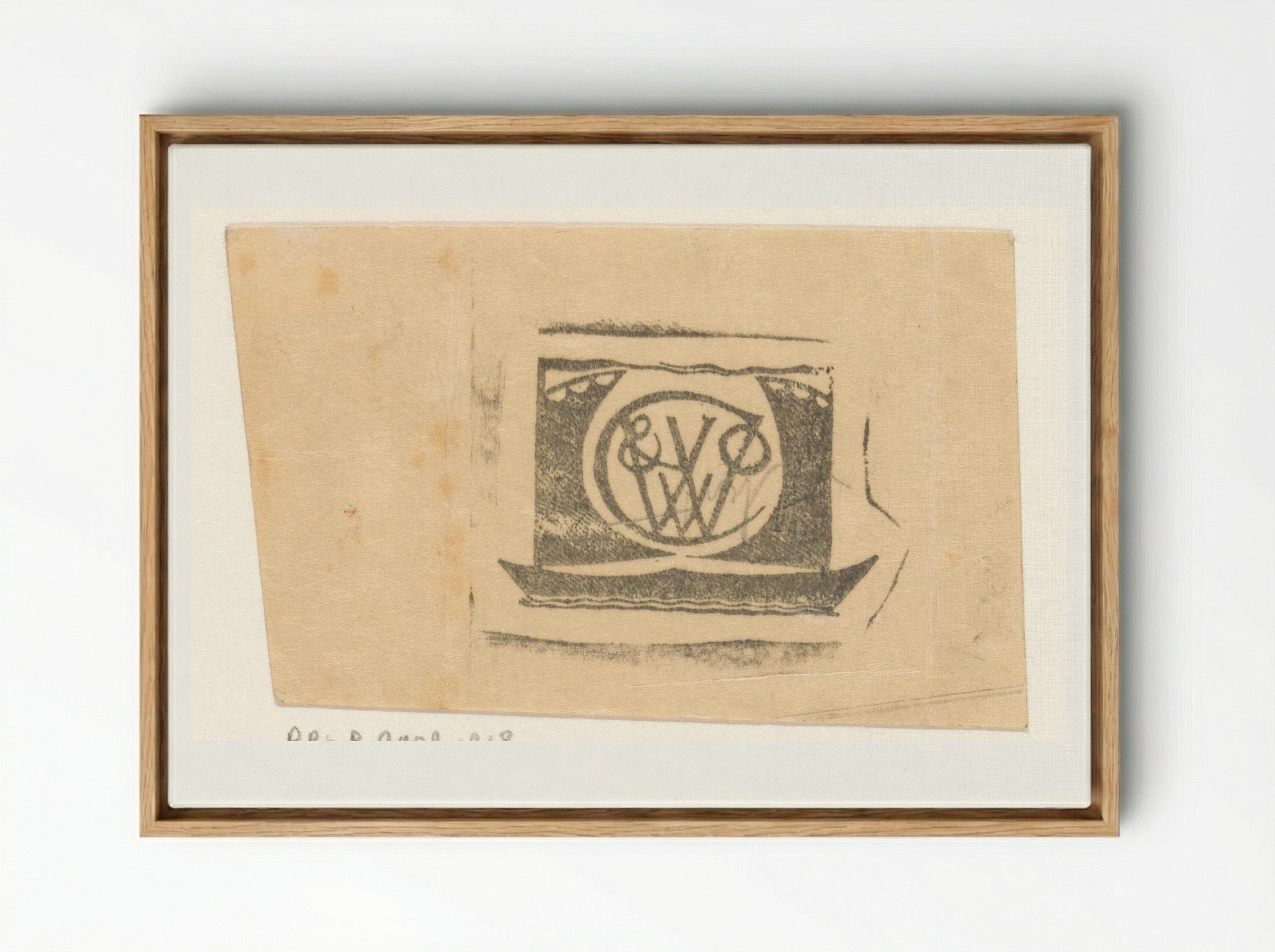 Ex libris voor E.J. van Wisselingh & Co - Gerrit Willem Dijsselhof - Framed Canvas Wood