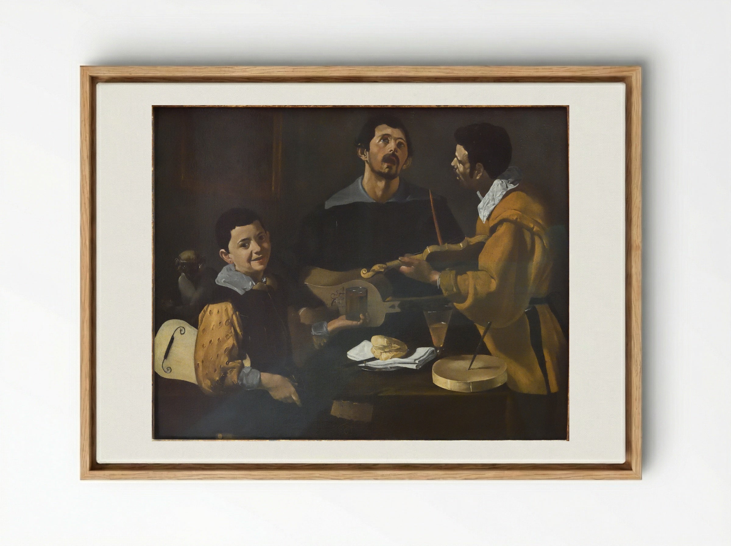 Three Musicians - Diego Velázquez - Framed Canvas Wood