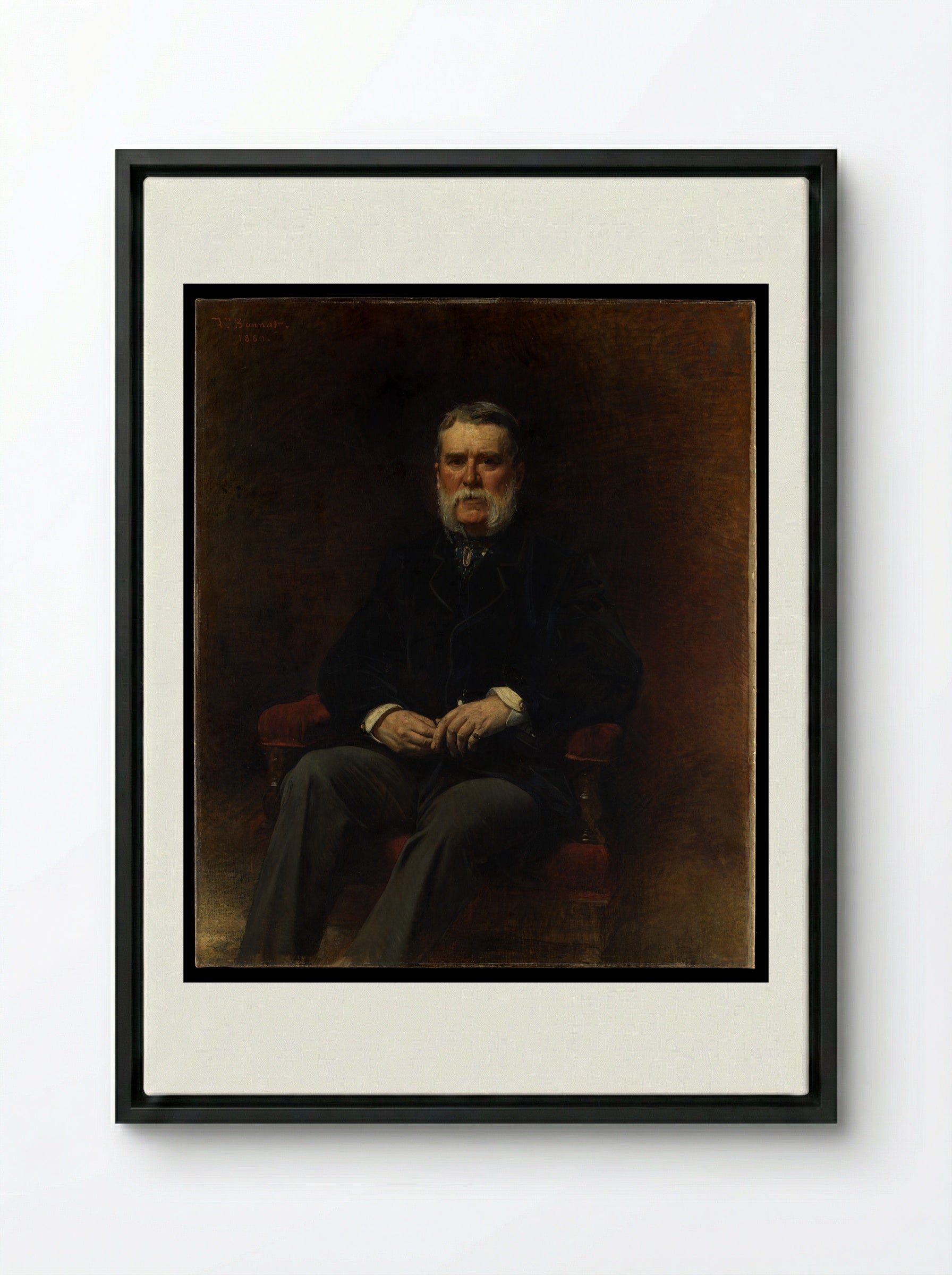 John Taylor Johnston - Léon Bonnat - Framed Canvas Black