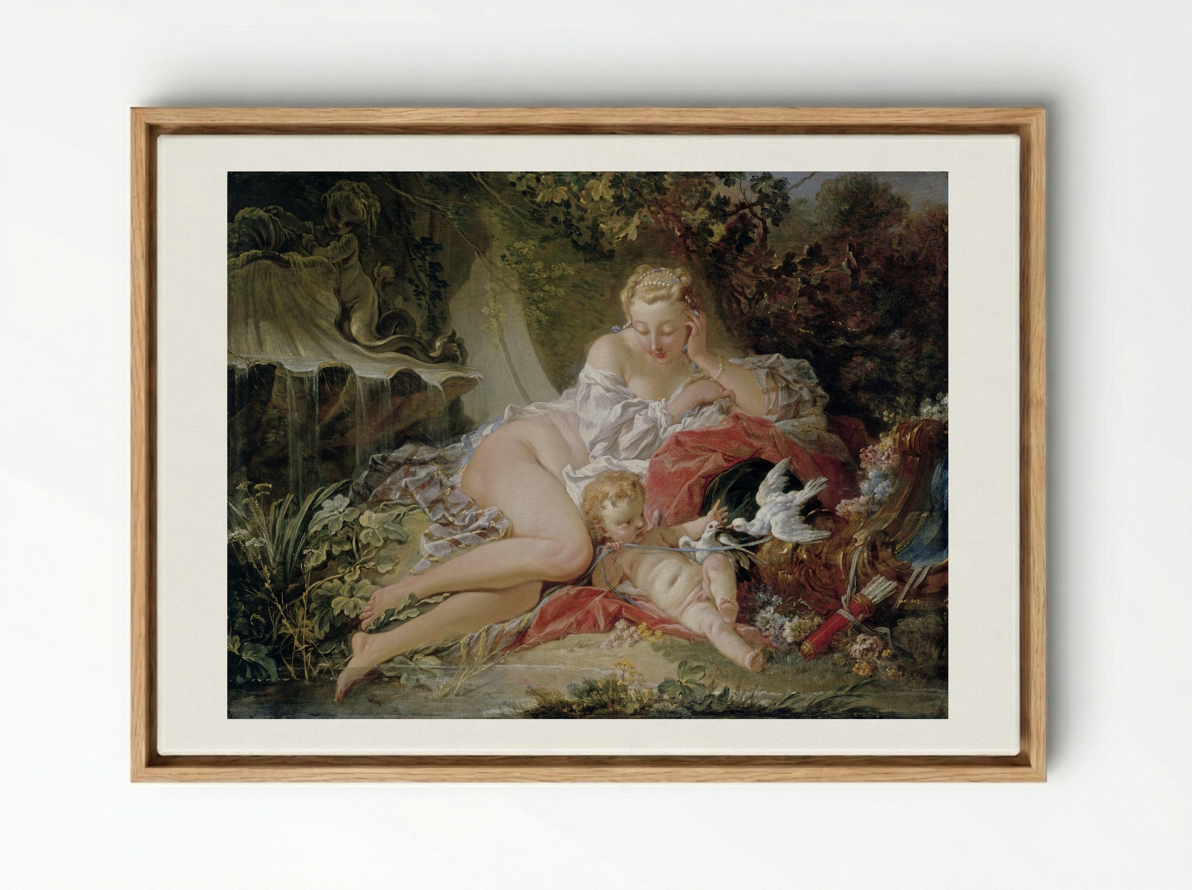 Venus and Cupid - François Boucher - Framed Canvas Wood
