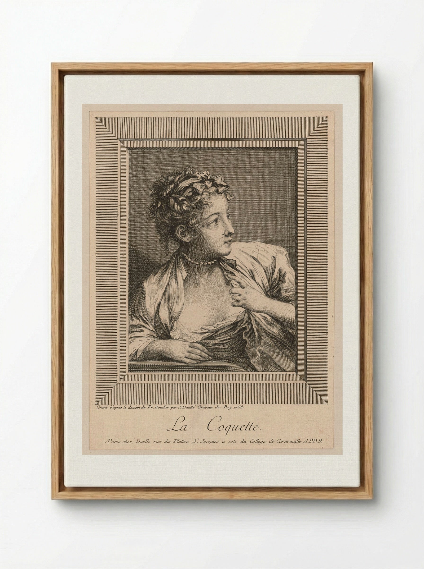 The Coquette - François Boucher - Framed Canvas Wood
