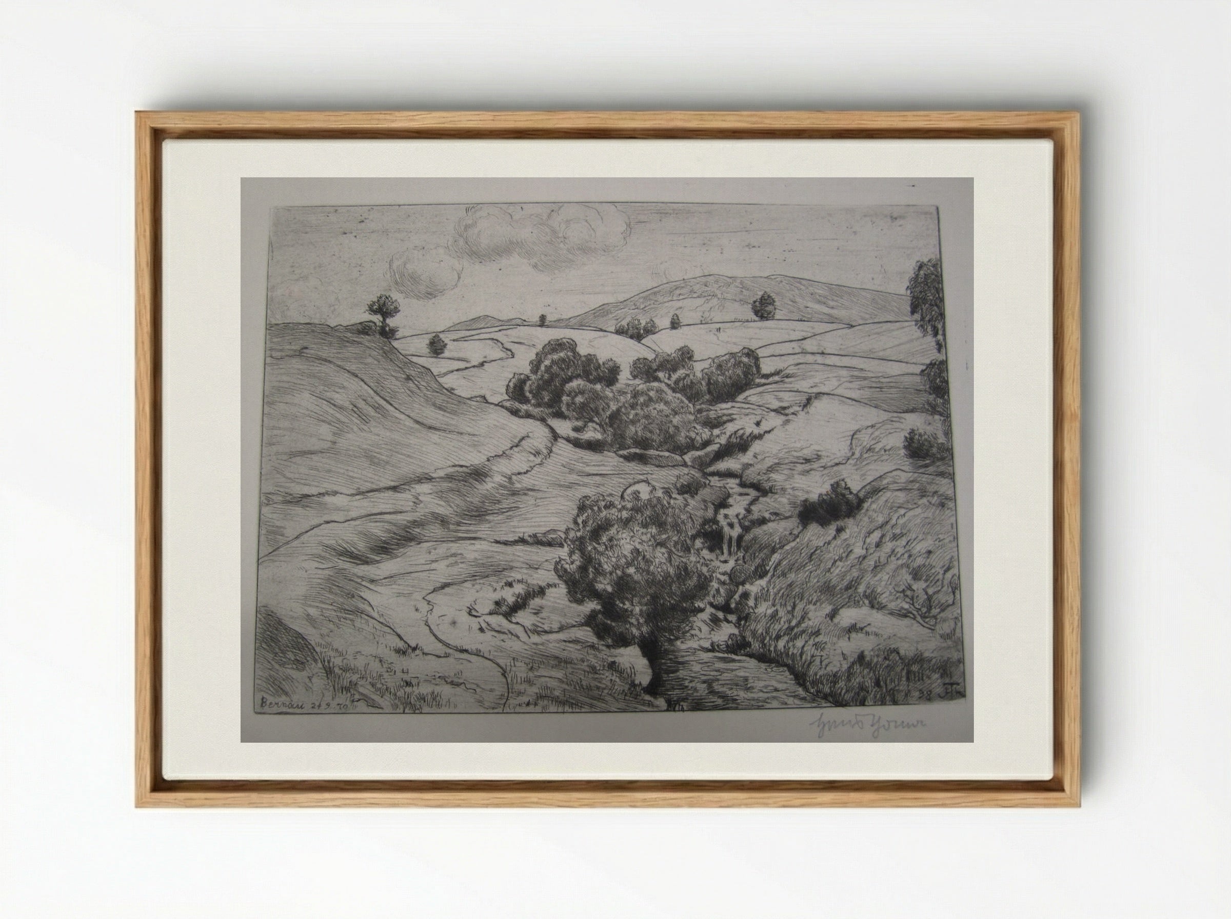 Little Brook in Bernau - Hans Thoma - Framed Canvas Wood