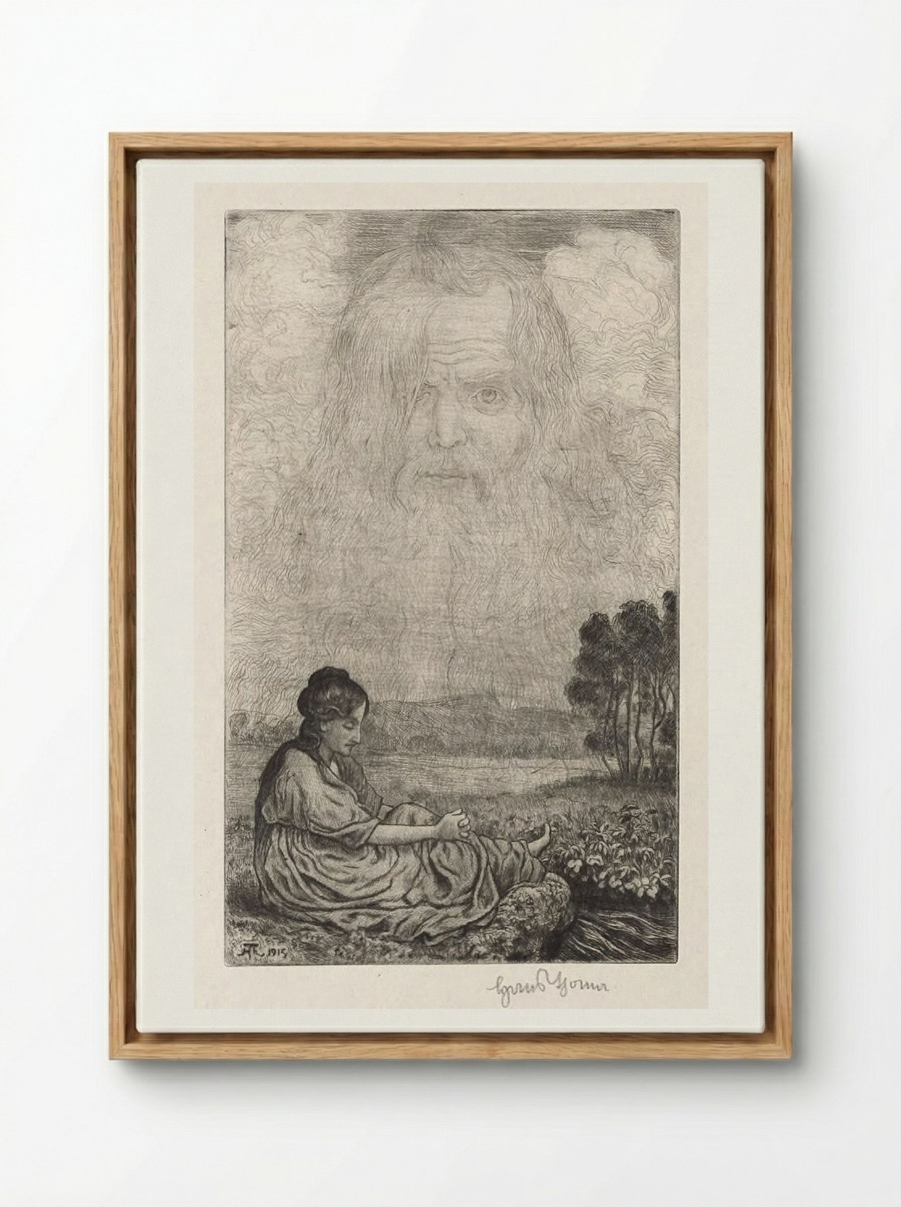 Miracle of the Clouds - Hans Thoma - Framed Canvas Wood