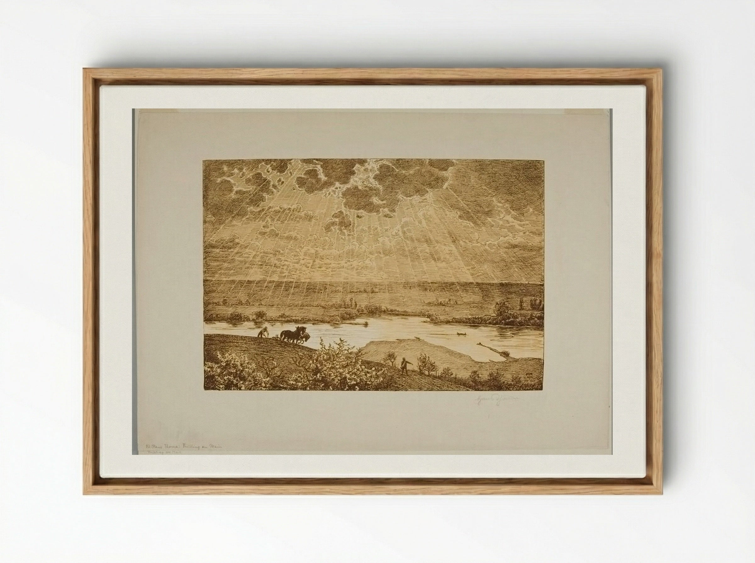Springtime in the Region of the Main - Hans Thoma - Framed Canvas Wood