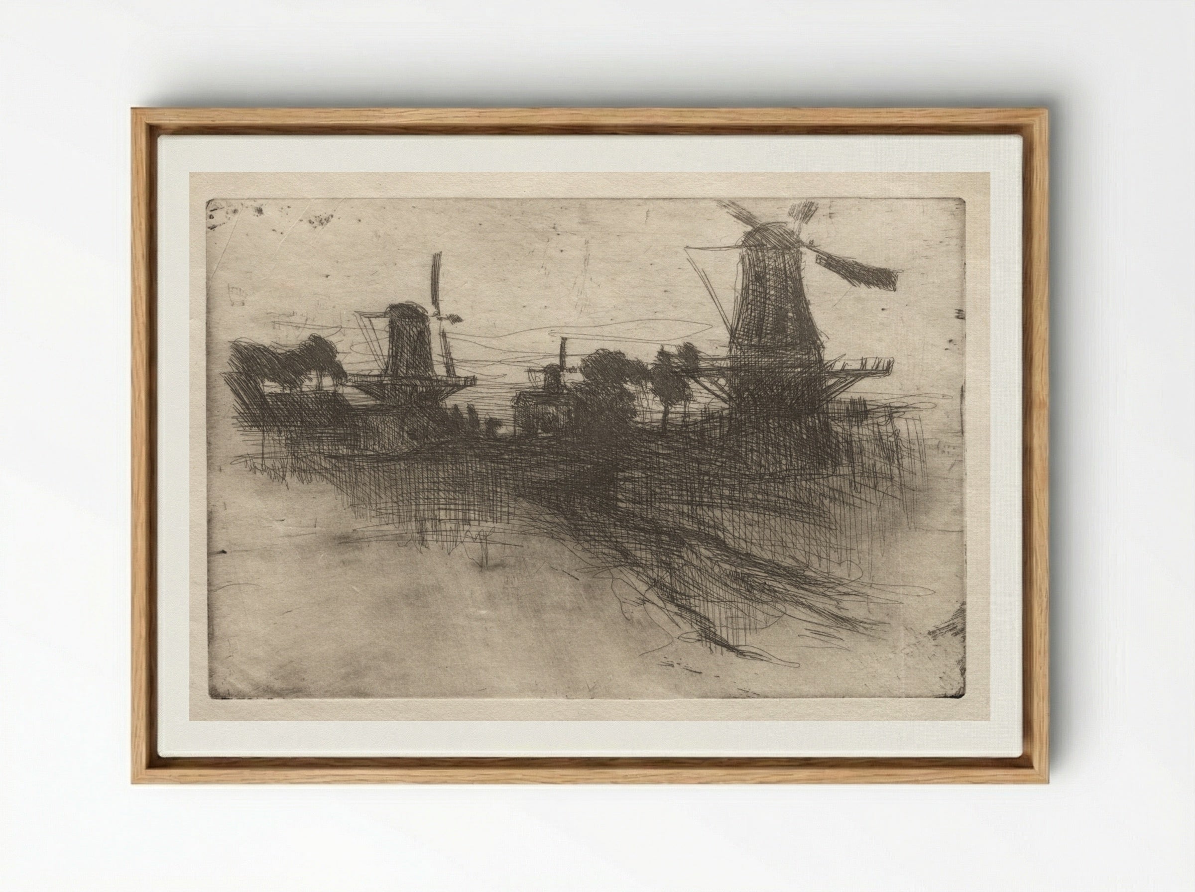Evening, Dordrecht - John Henry Twachtman - Framed Canvas Wood
