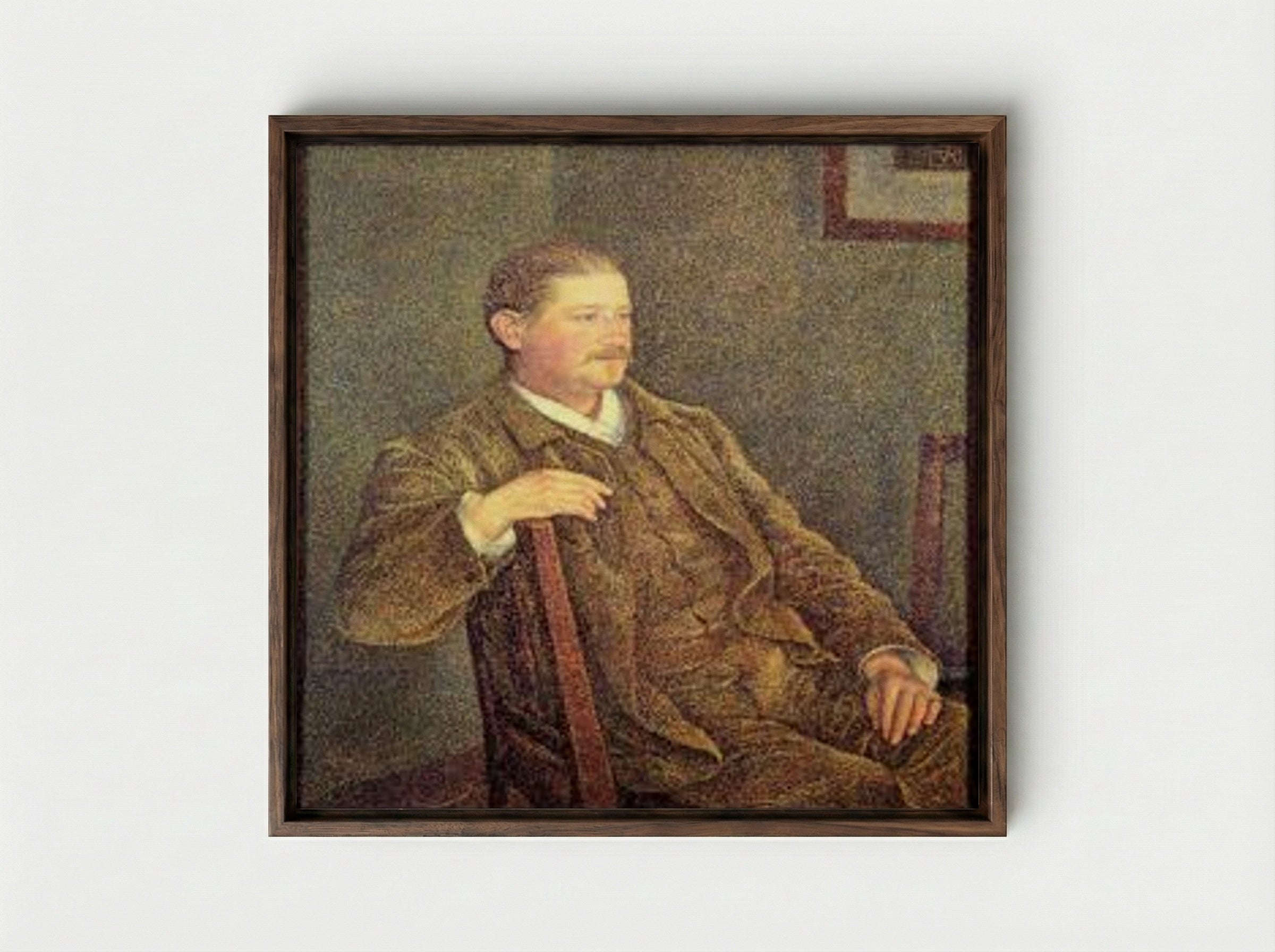 Five Minutes Late - Auguste Toulmouche - Framed Canvas Dark Wood
