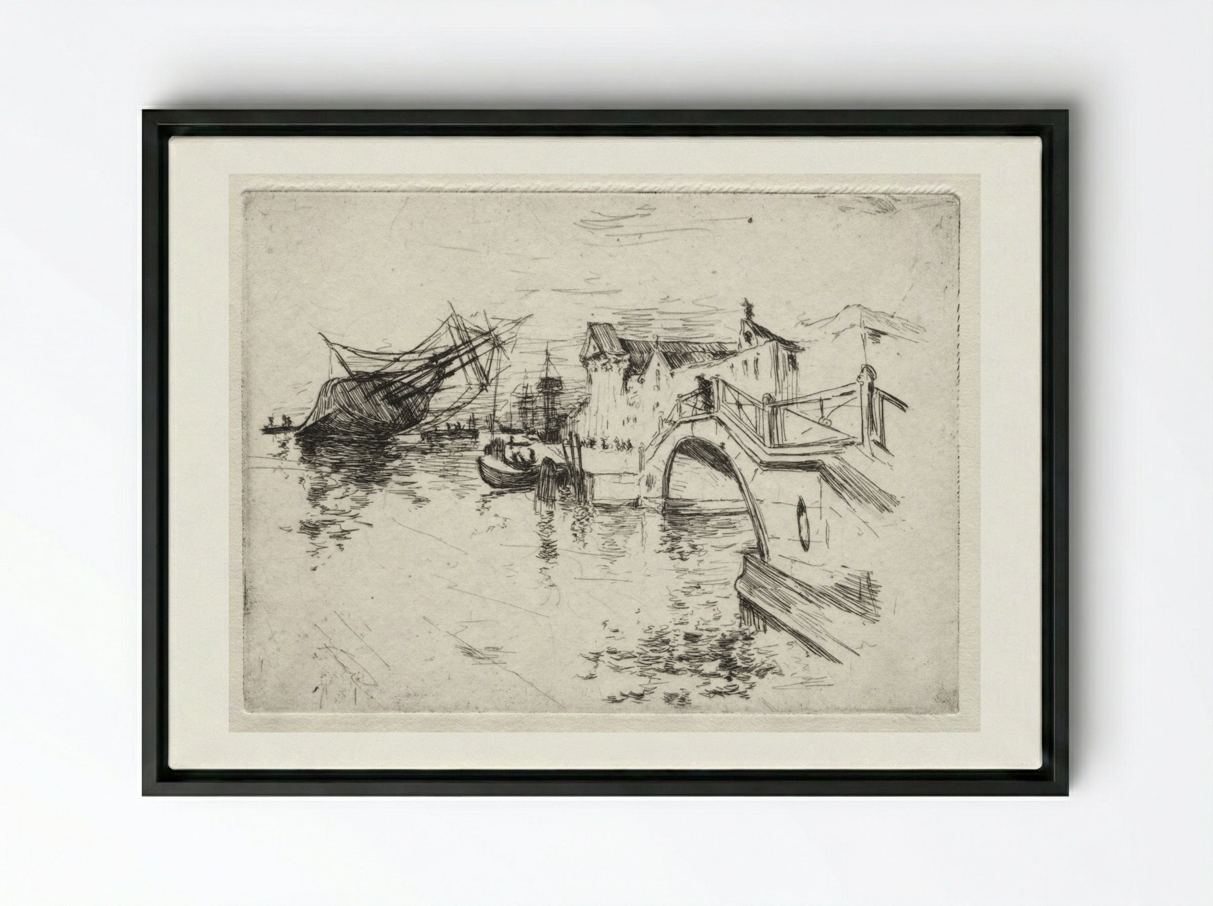 Venice - John Henry Twachtman - Framed Canvas Black