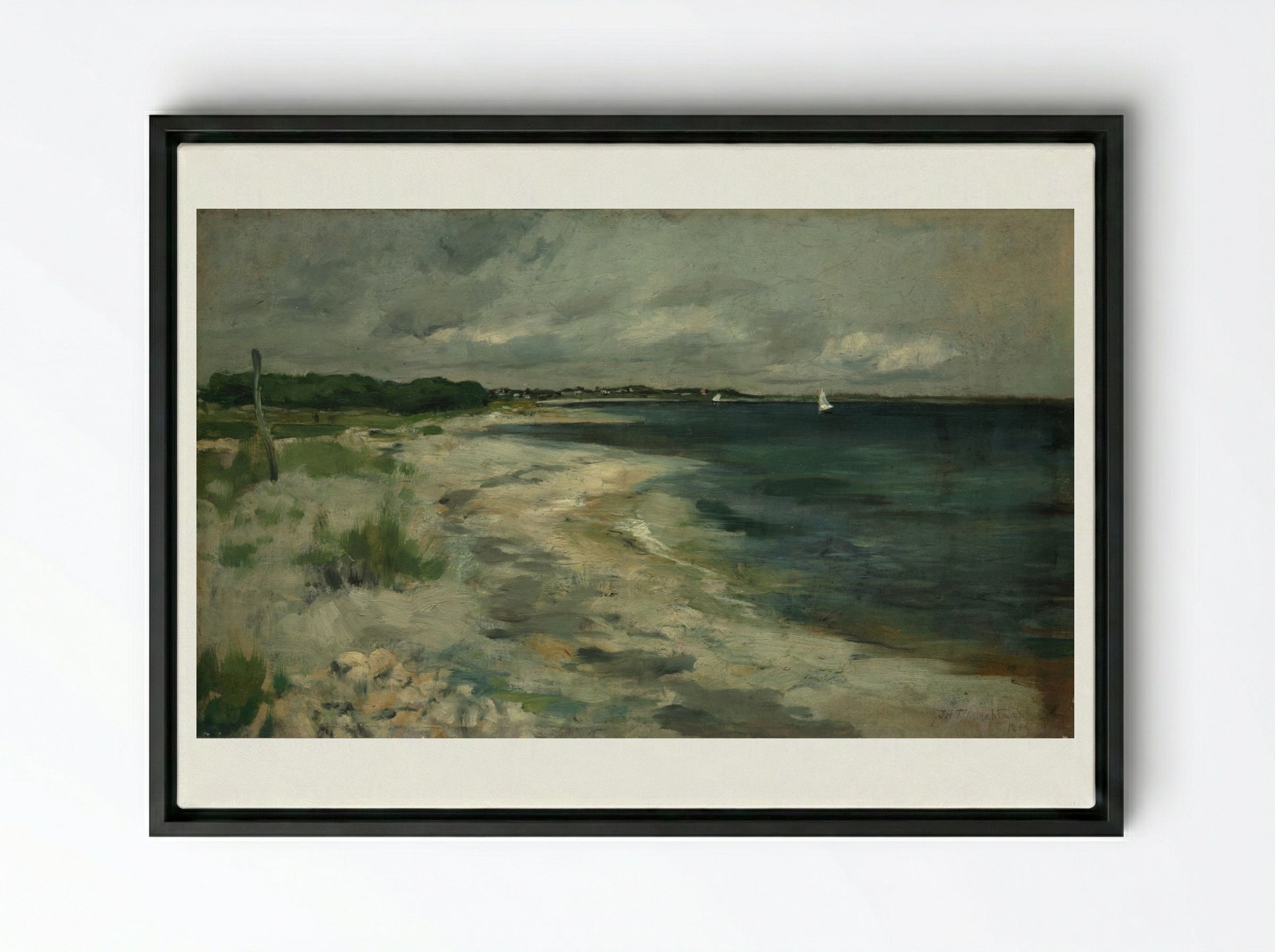 Storm Clouds - John Henry Twachtman - Framed Canvas Black