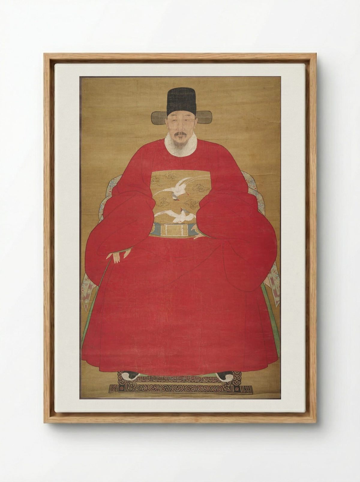 Portrait of a Seated Civil Official - Unknown Artist - Framed Canvas Wood
