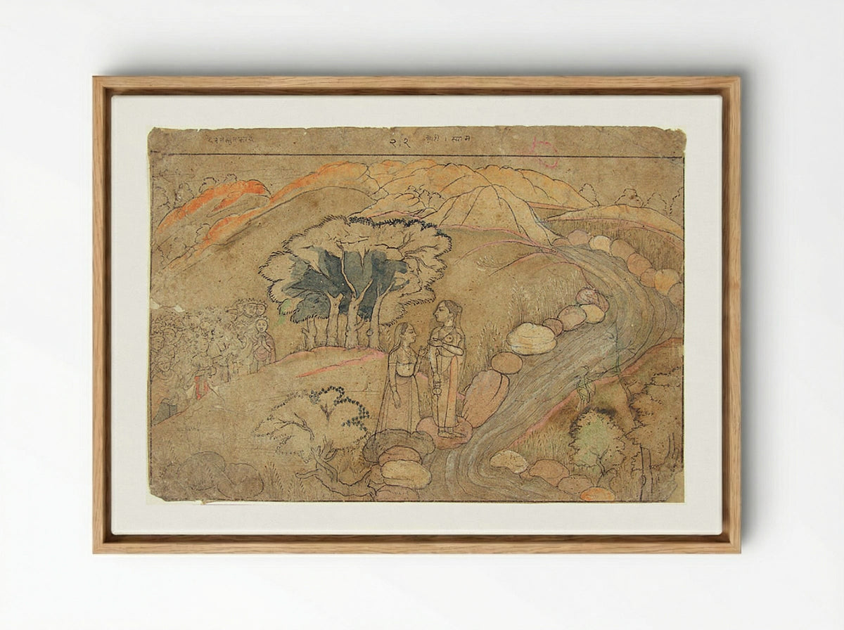 The Emergence of Kaushiki - Unknown Artist - Framed Canvas Wood