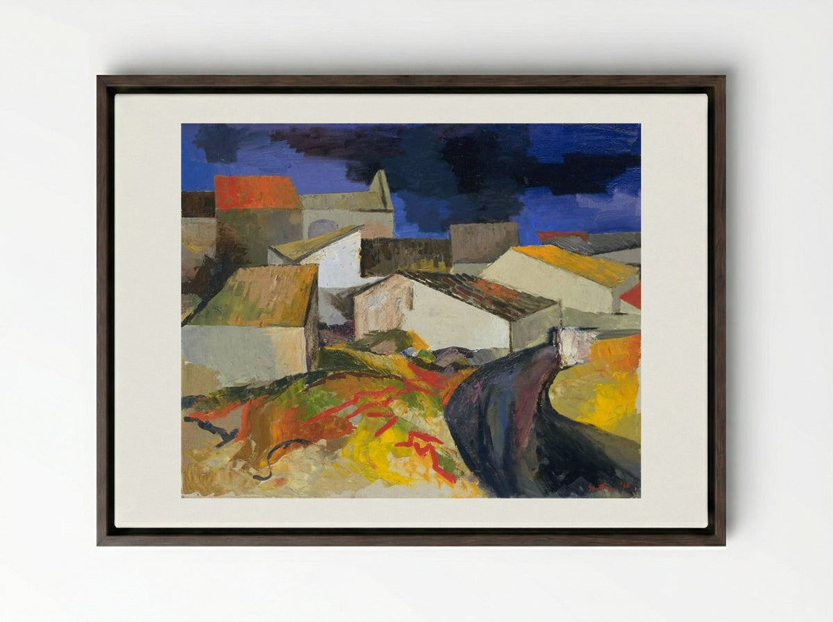 Santa Panagia (Sicily) - Renato Guttuso - Framed Canvas Dark Wood