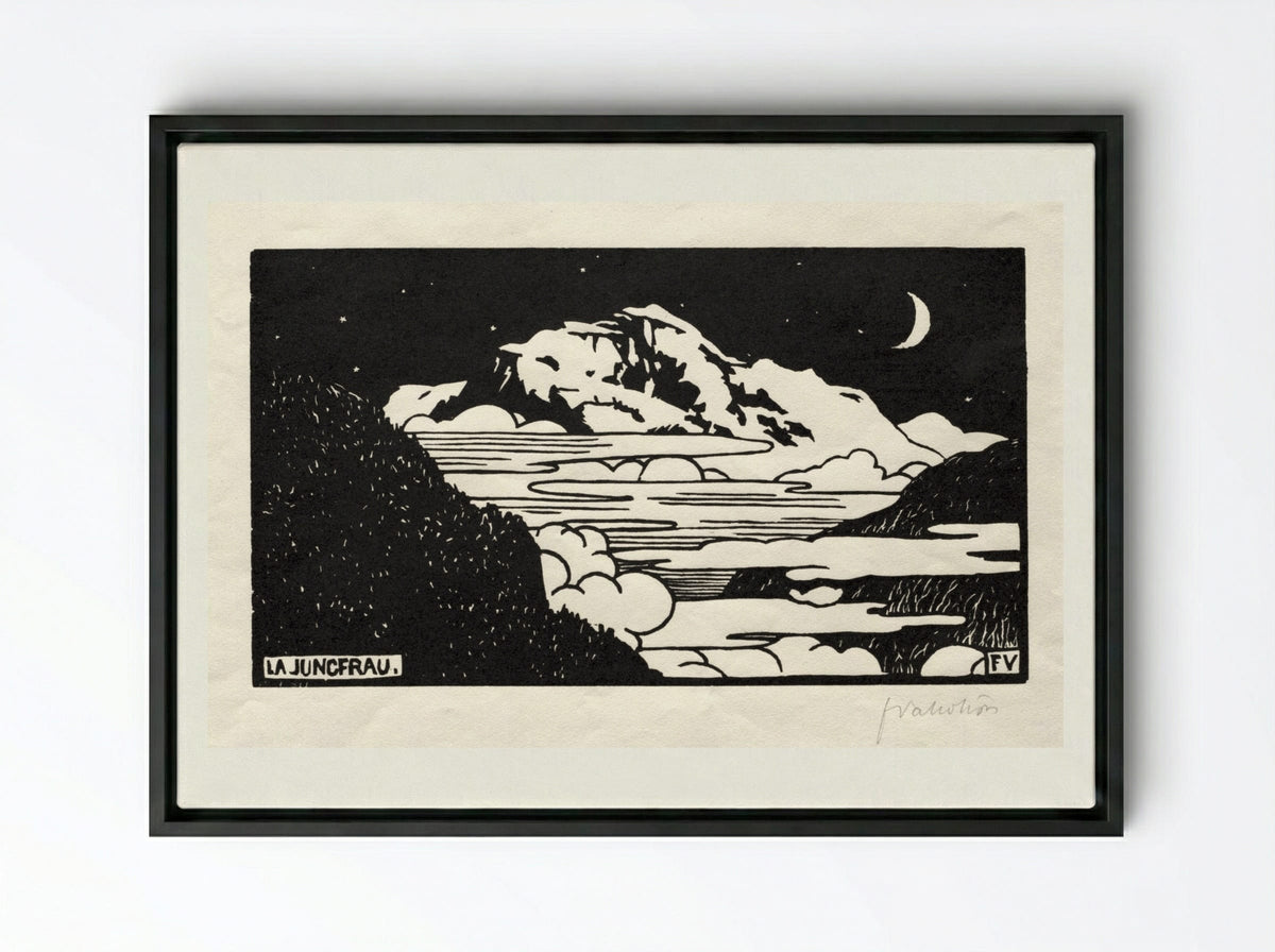 The Jungfrau - Félix Vallotton - Framed Canvas Black