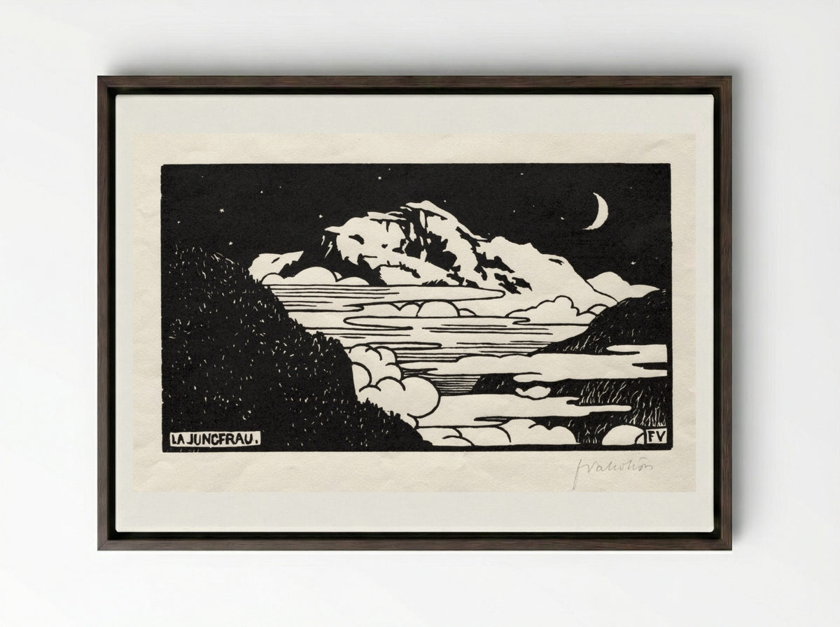 The Jungfrau - Félix Vallotton - Framed Canvas Dark Wood