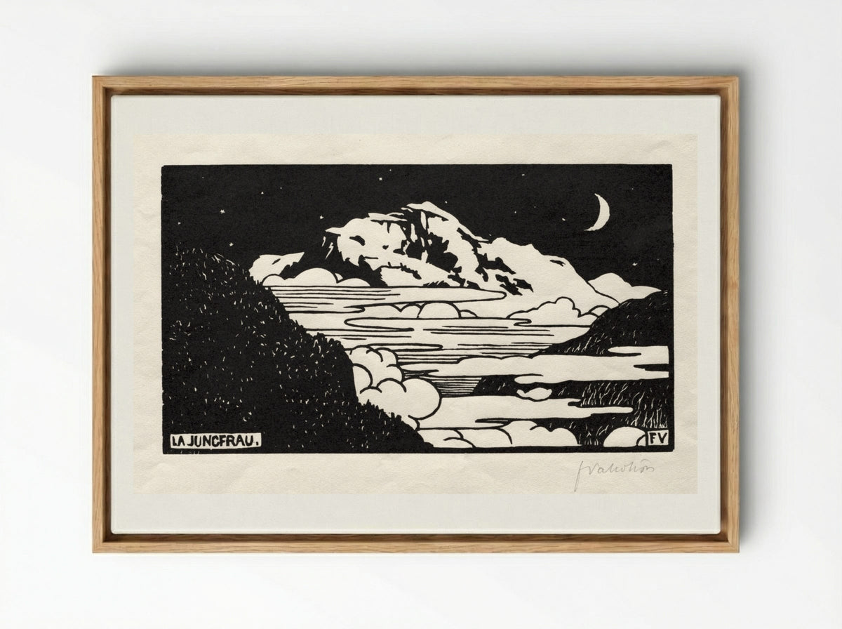 The Jungfrau - Félix Vallotton - Framed Canvas Wood