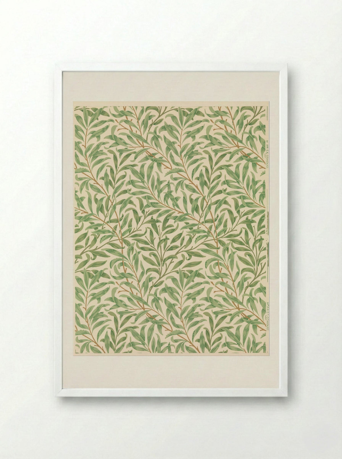 Willow Bough - William Morris - Framed Print White