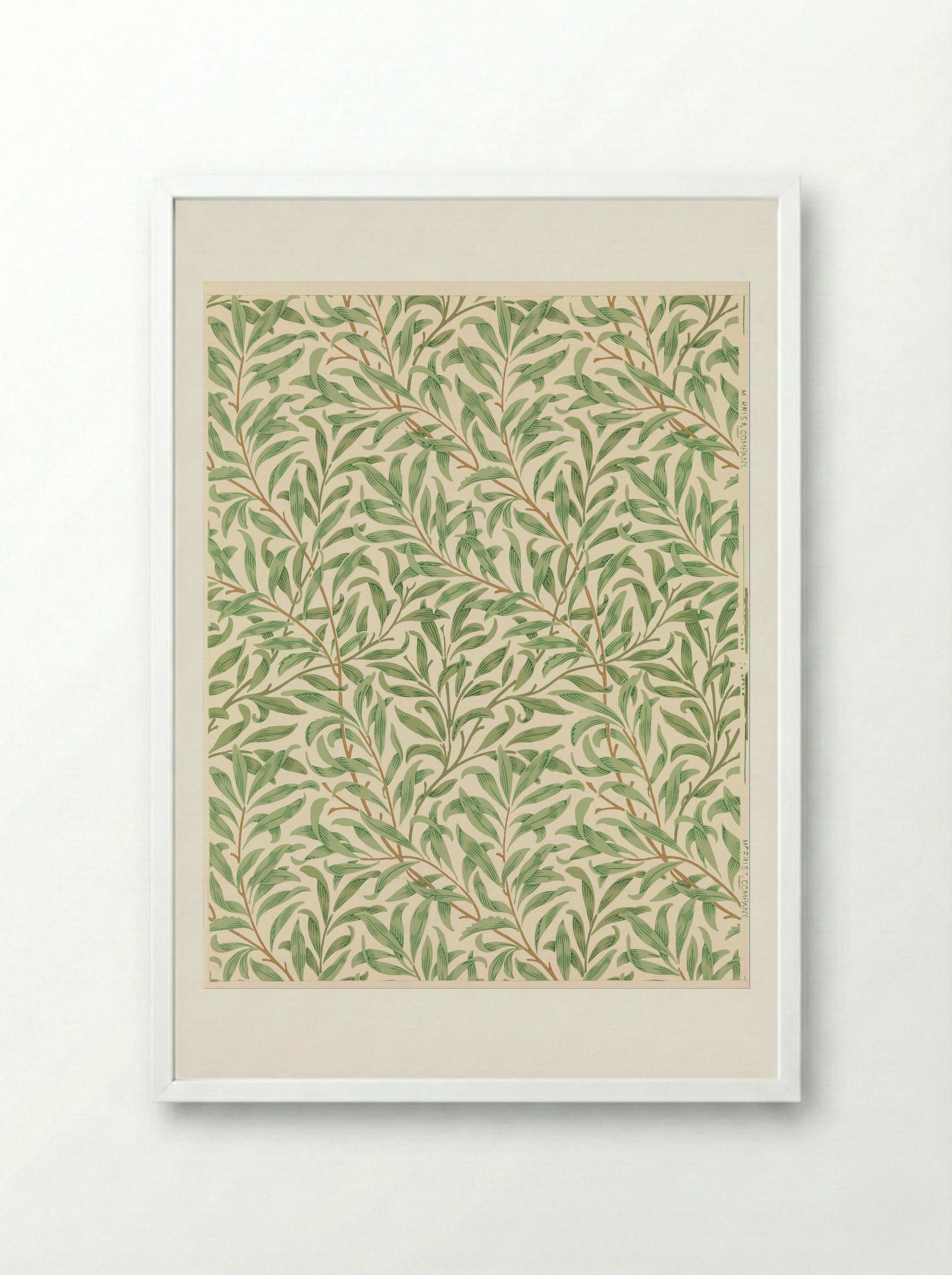 Willow Bough - William Morris - Framed Print White
