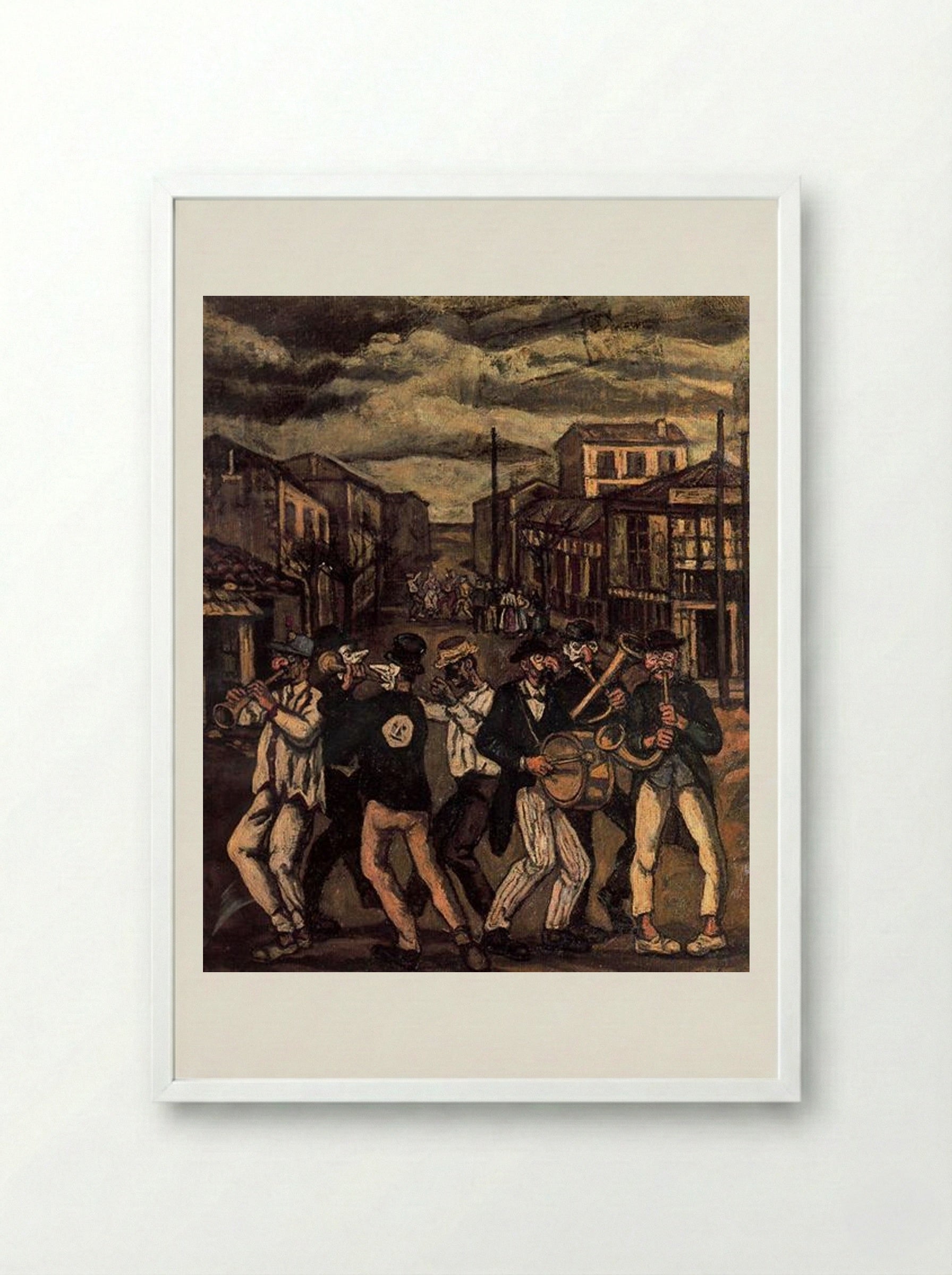 Murga en Cádiz - José Gutiérrez Solana - Framed Print White