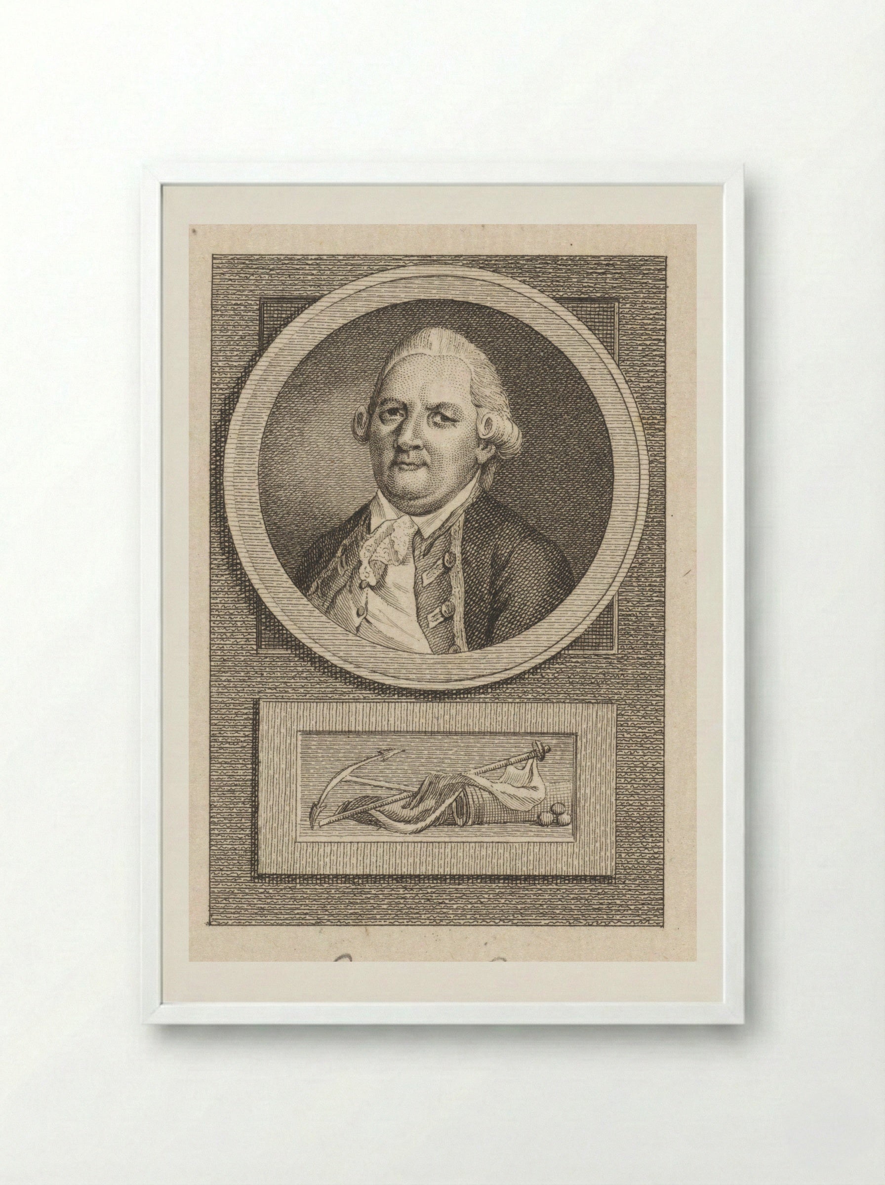 Portret van Jacob Pieter van Braam - Reinier Vinkeles (I) - Framed Print White