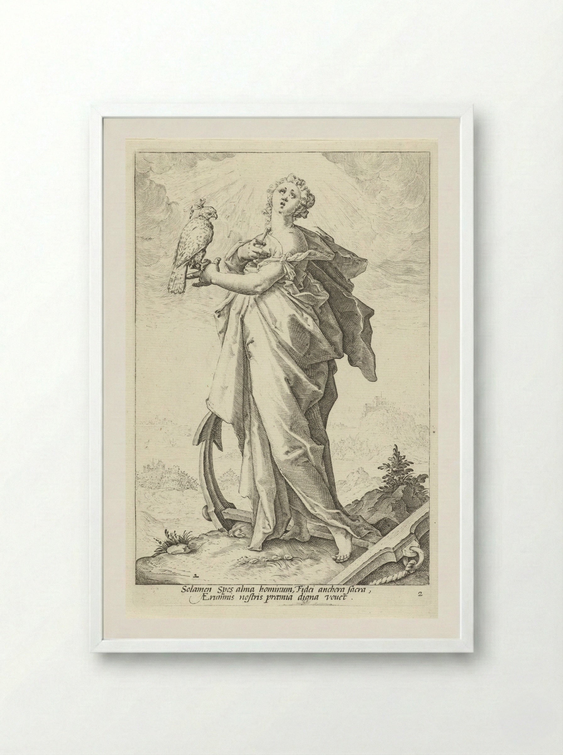 Hoop (Spes) - Claes Jansz. Visscher (II) - Framed Print White