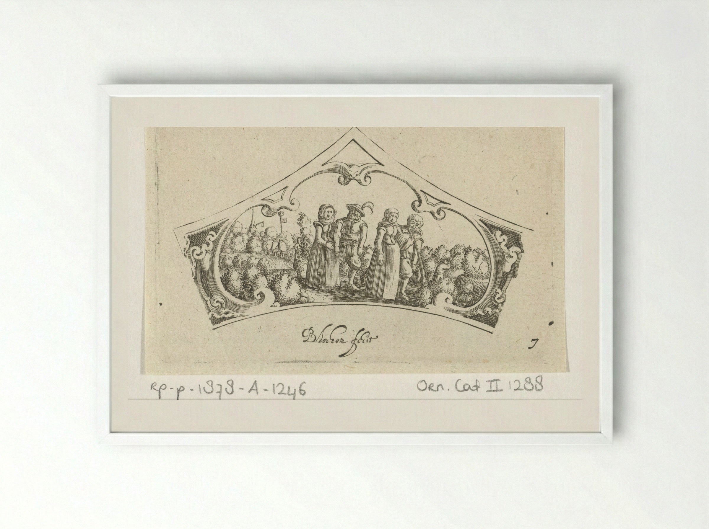 Vrouwen begeleiden beschonken mannen - Claes Jansz. Visscher (II) - Framed Print White