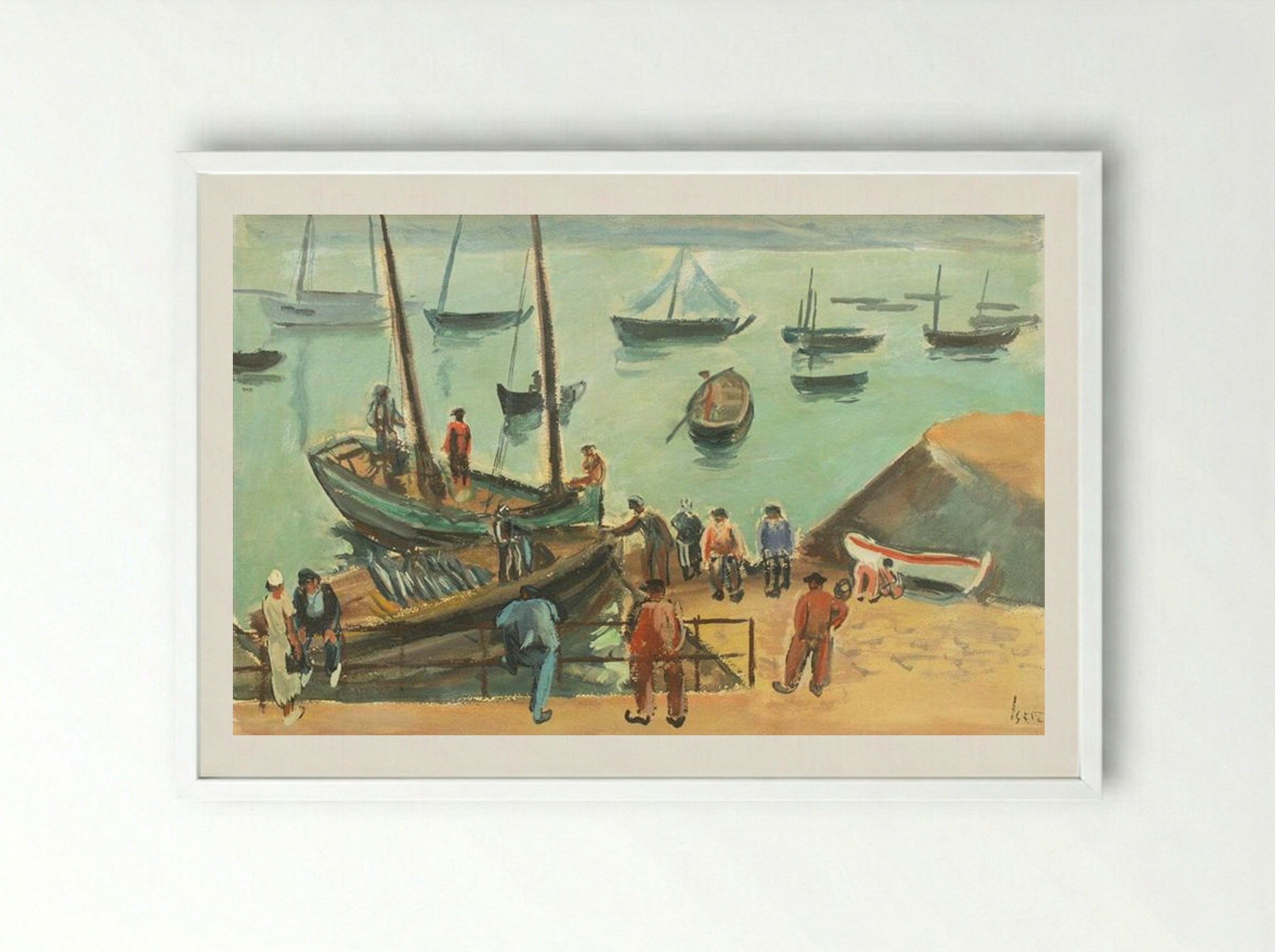 Bretania Port - Iosif Iser - Framed Print White