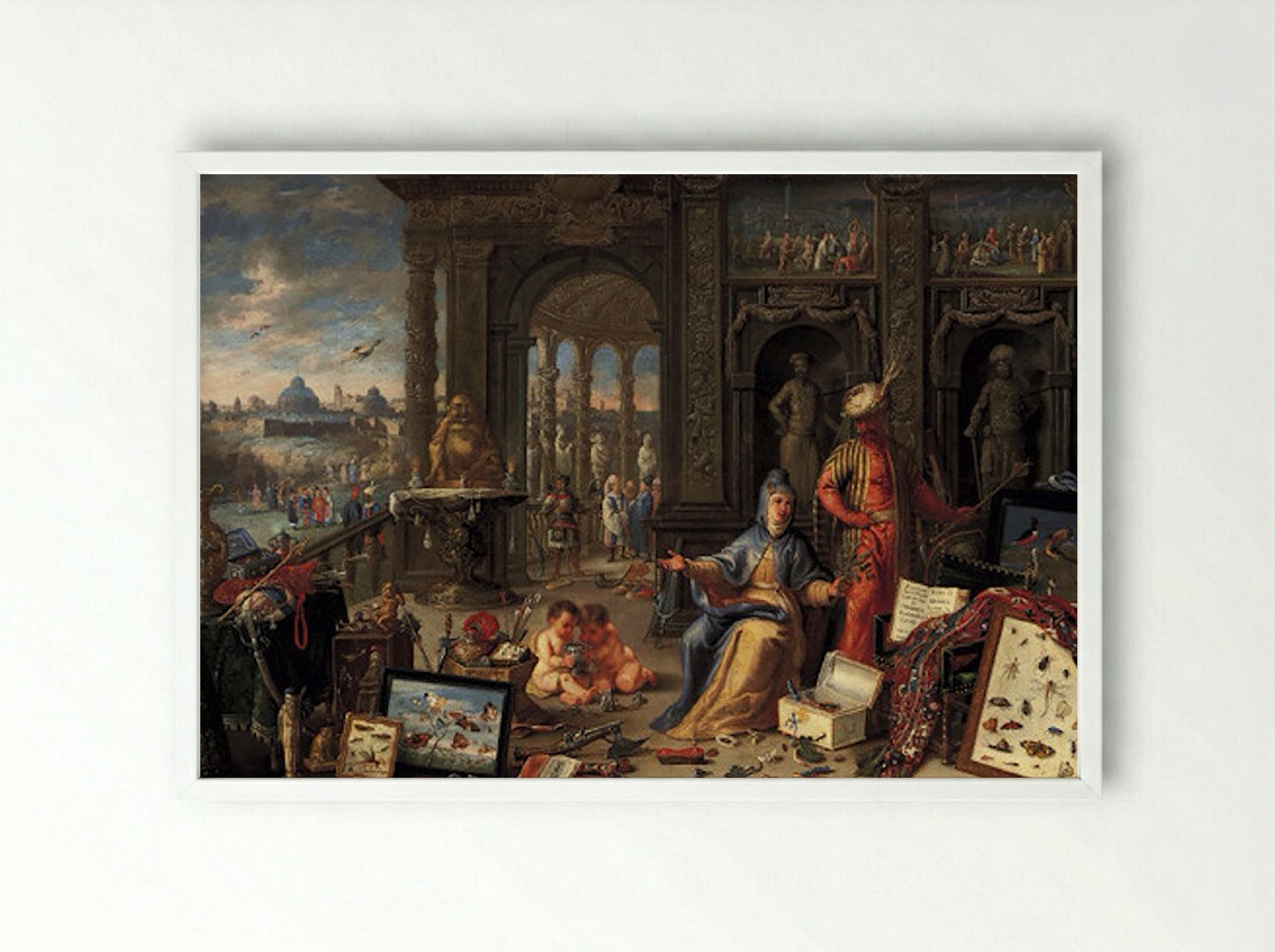 Asia - Jan van Kessel the Elder - Framed Print White