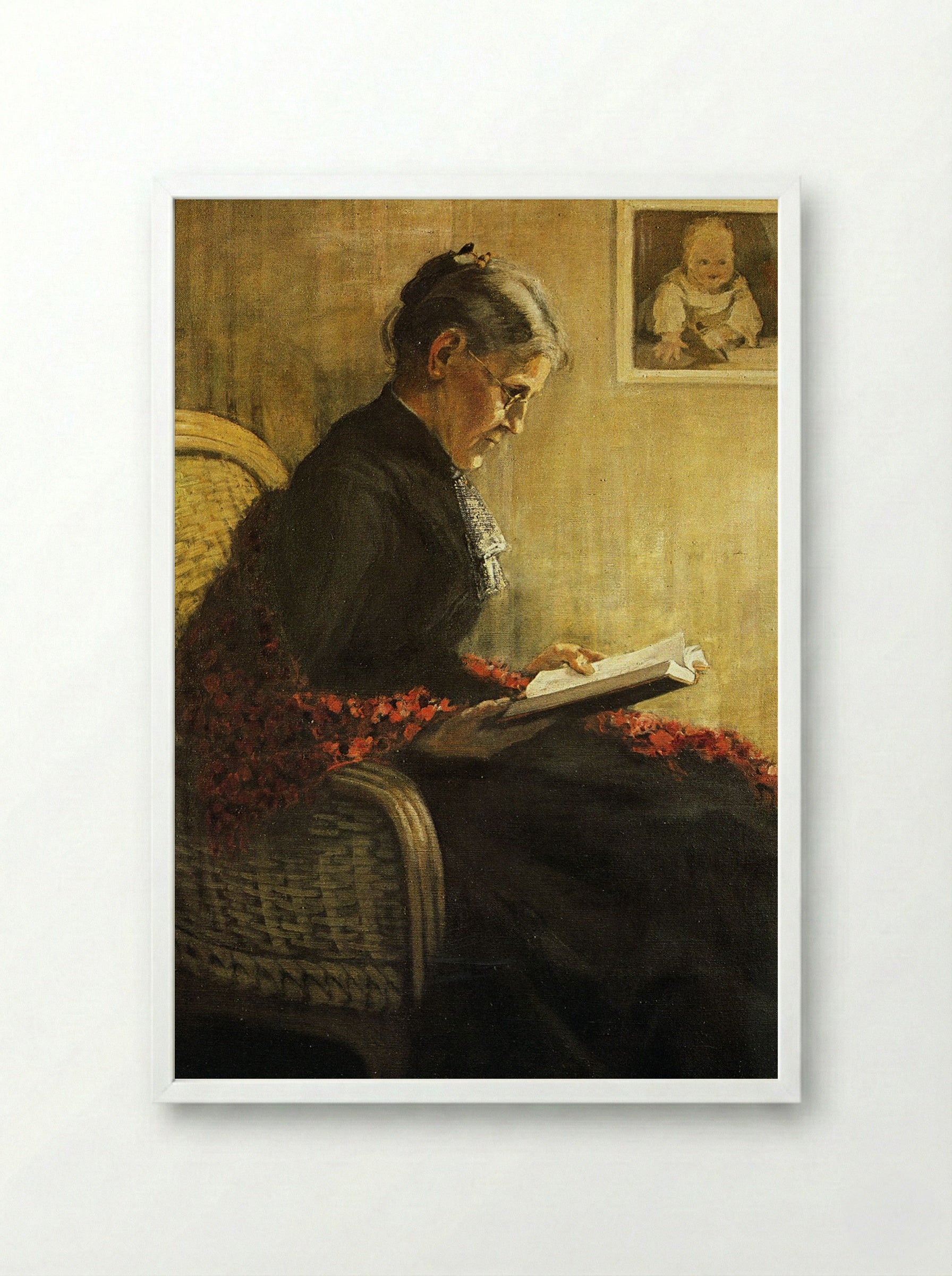 Arrangement in Grey and Black, Portrait of the Artist's Mother - James Abbott McNeill Whistler - Framed Print White