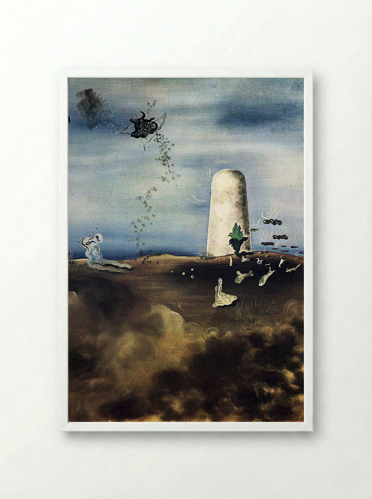 Death Awaiting his Family - Salvador Dalí - Framed Print White