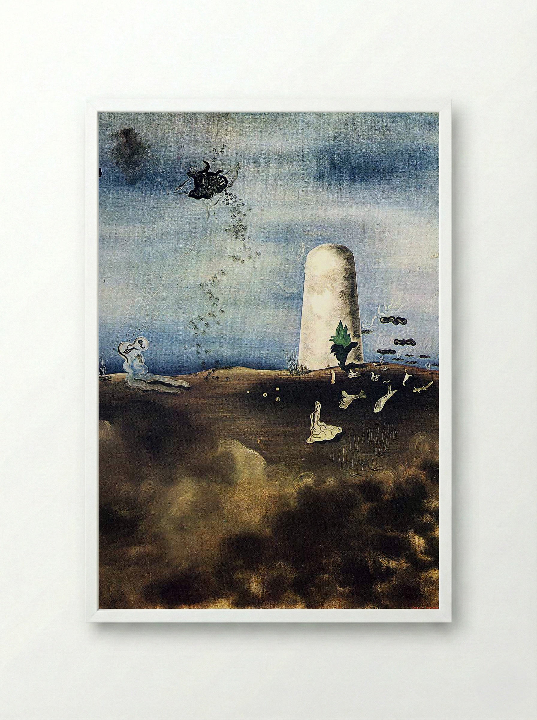 Death Awaiting his Family - Salvador Dalí - Framed Print White