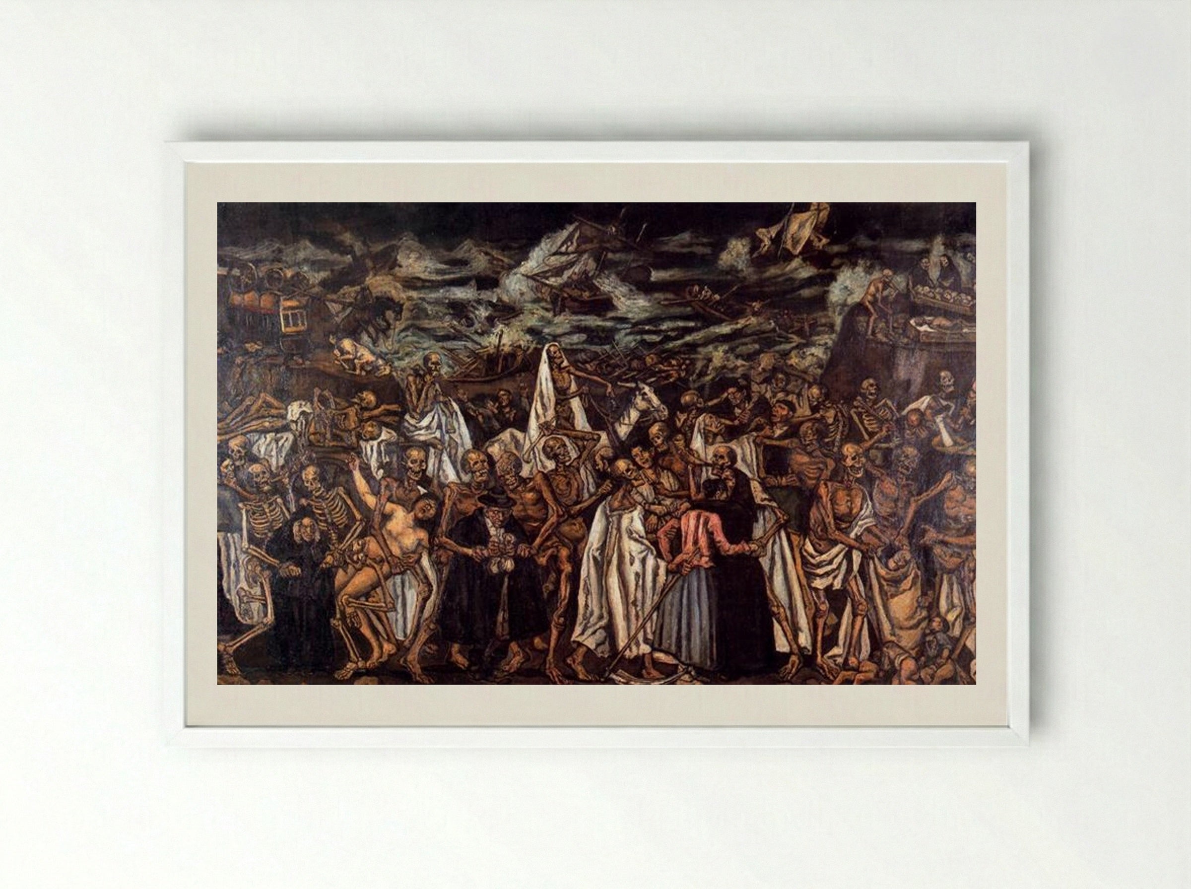 The End of the World - José Gutiérrez Solana - Framed Print White