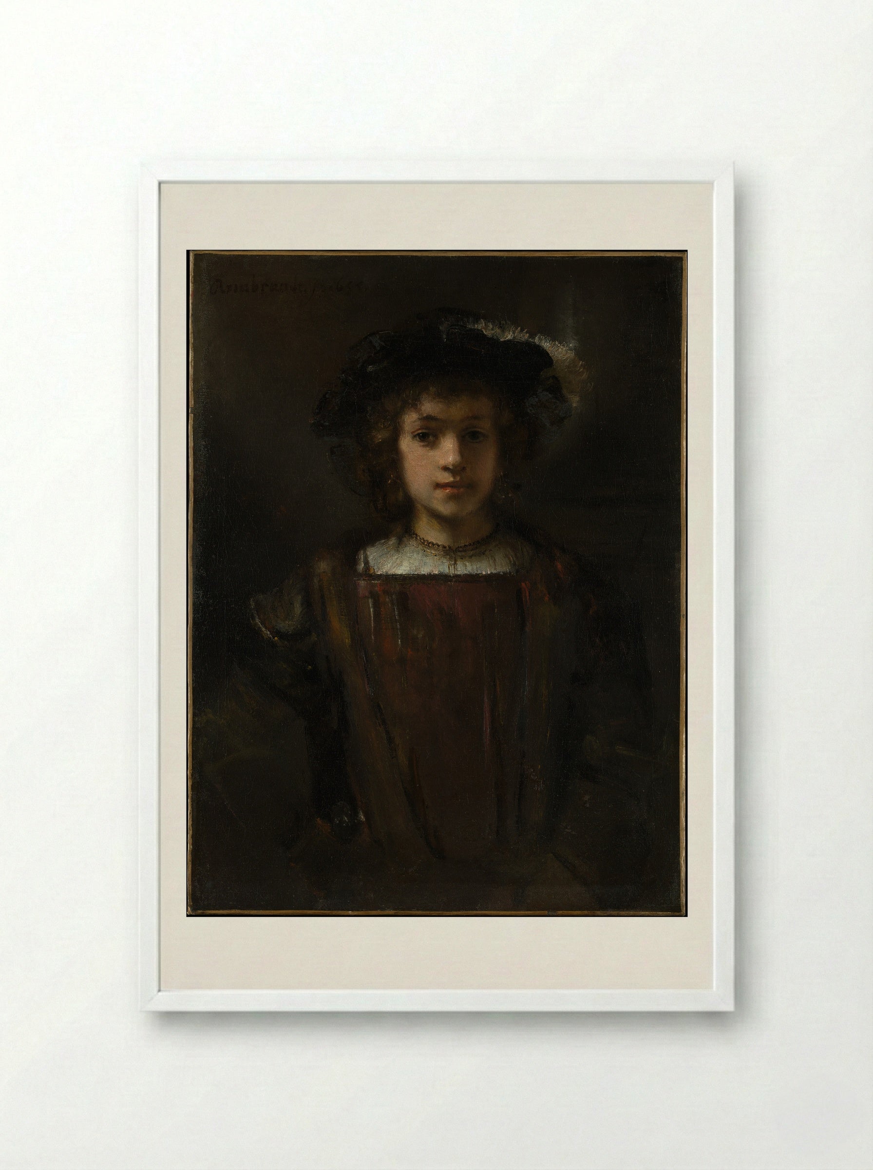 Titus van Rijn - Rembrandt van Rijn - Framed Print White